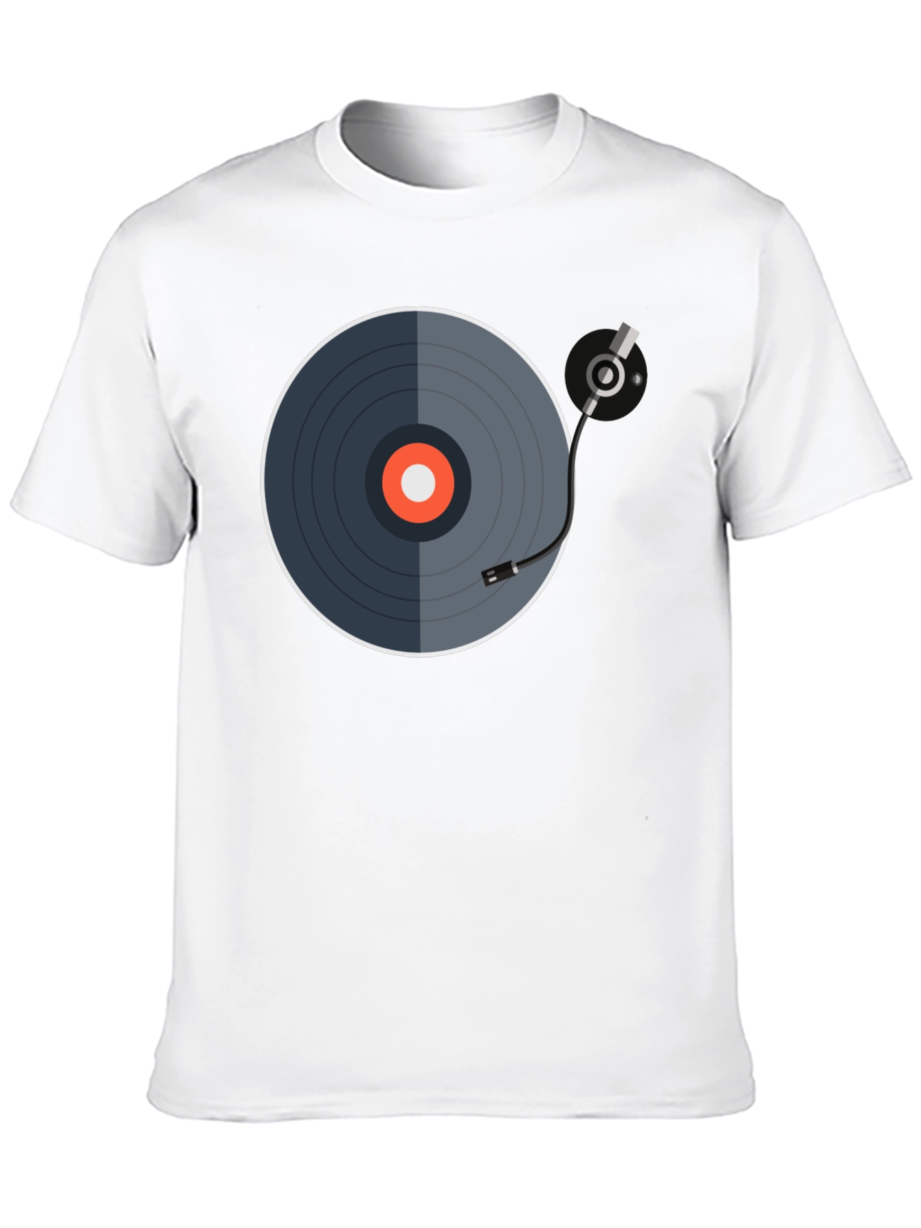 Black Cool Vinyl Record Graphic Tee - Black view 10