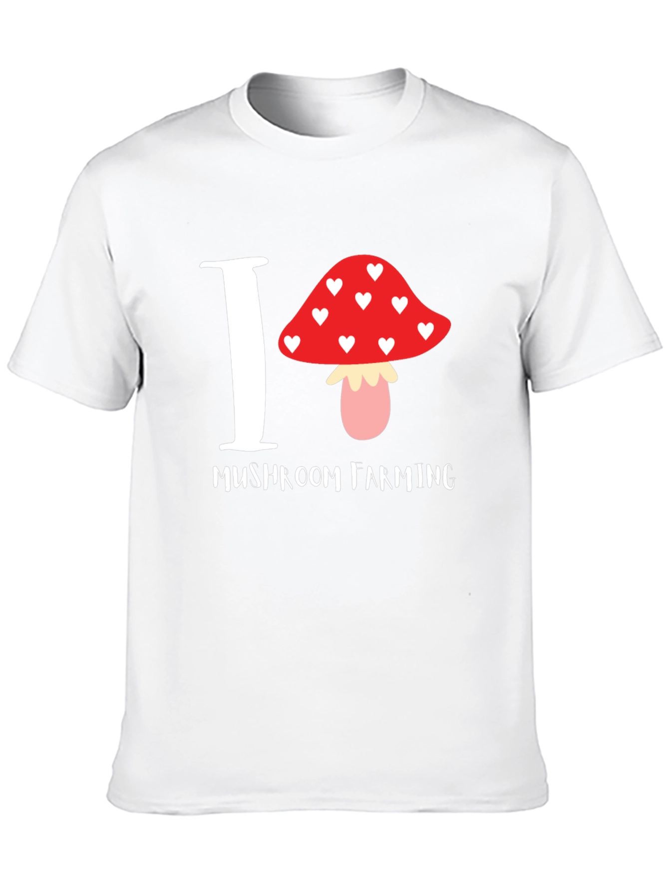 Black I Love Mushroom Farming T-Shirt view 10