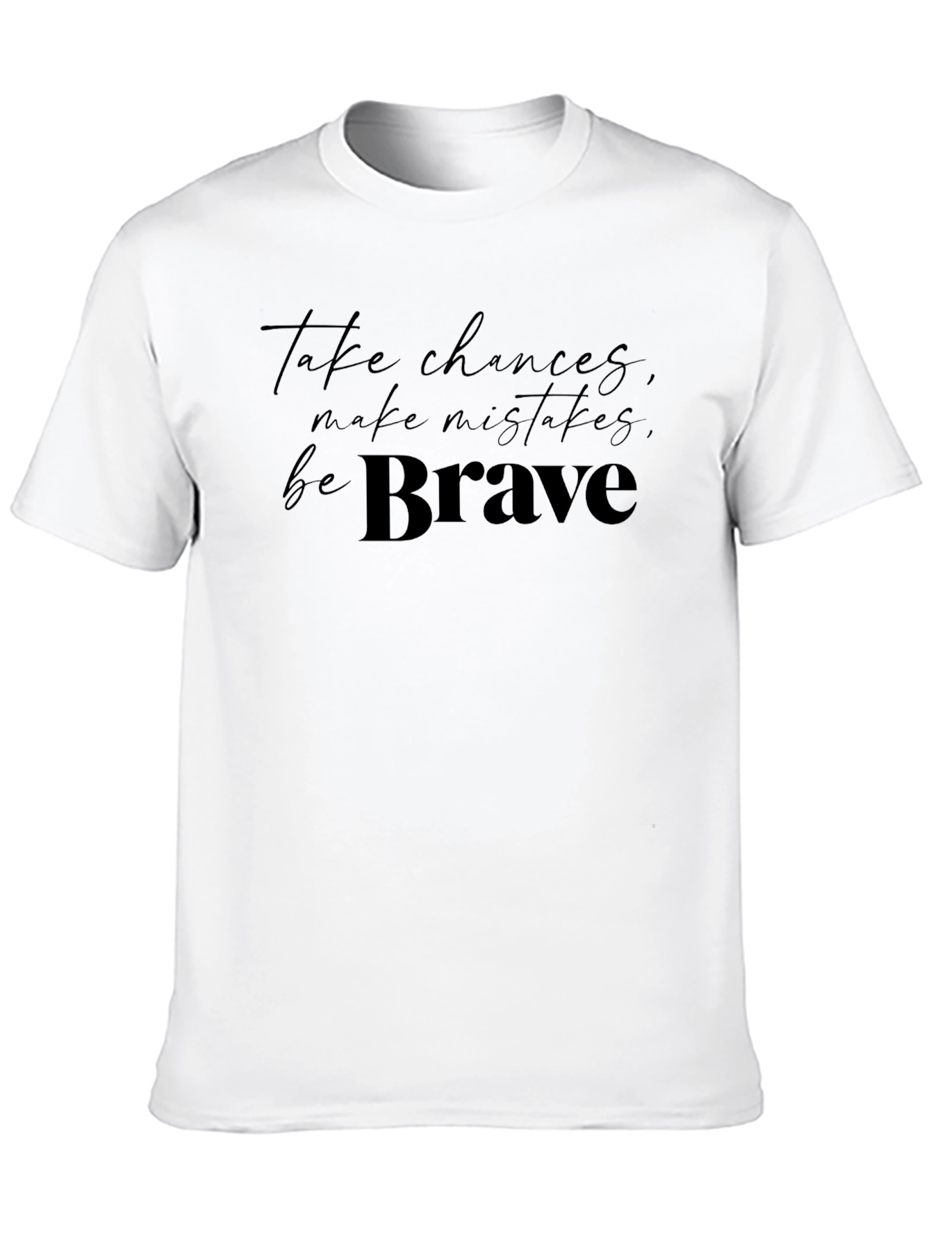 Black Brave Graphic Tee - Inspiring Black T-Shirt view 10