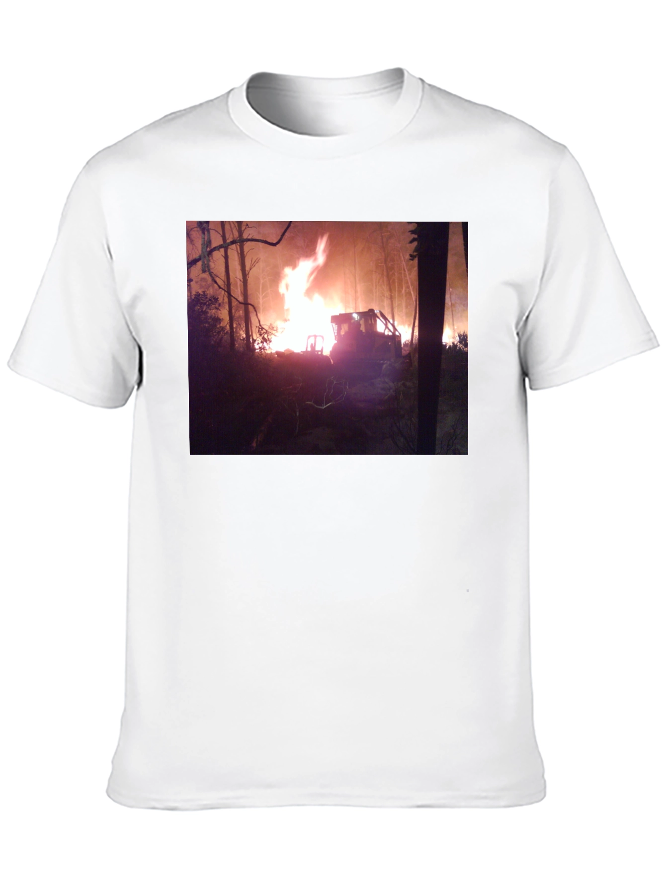 Black Inferno Tractor Graphic Tee - Black Cotton Blend view 10