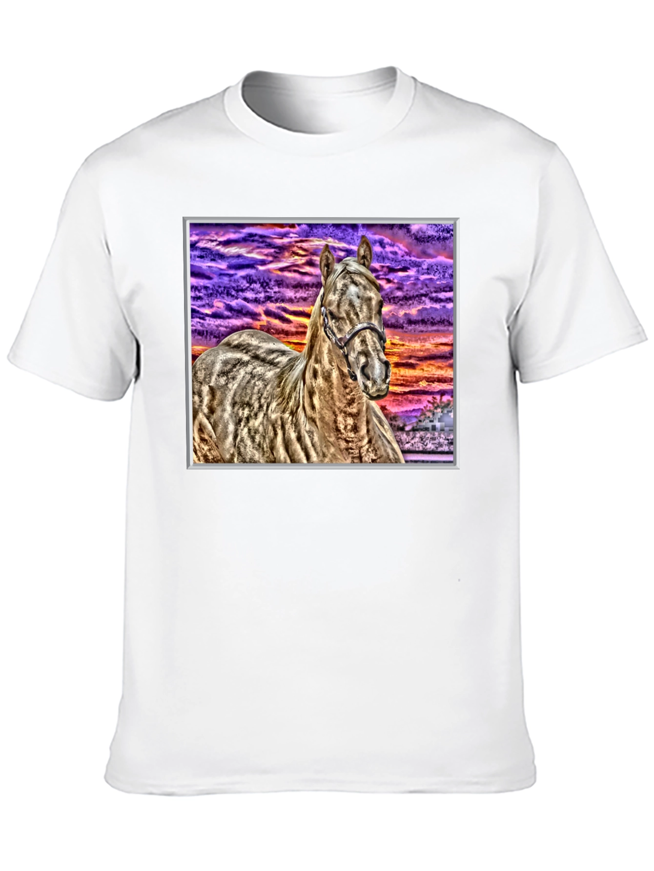 Black Horse Graphic T-Shirt - Sunset Stallion Tee view 10