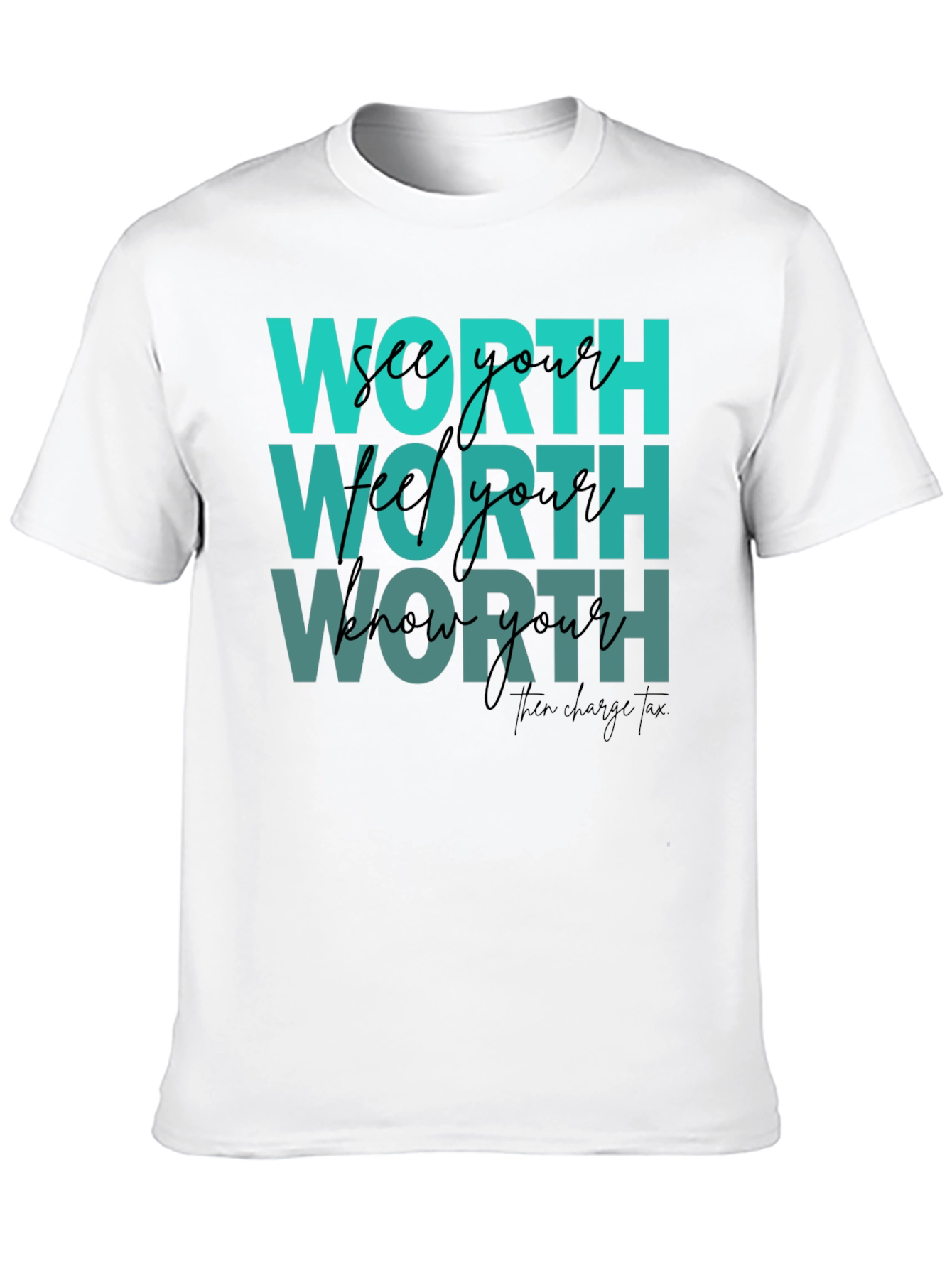 Black Know Your Worth Graphic Tee view 10