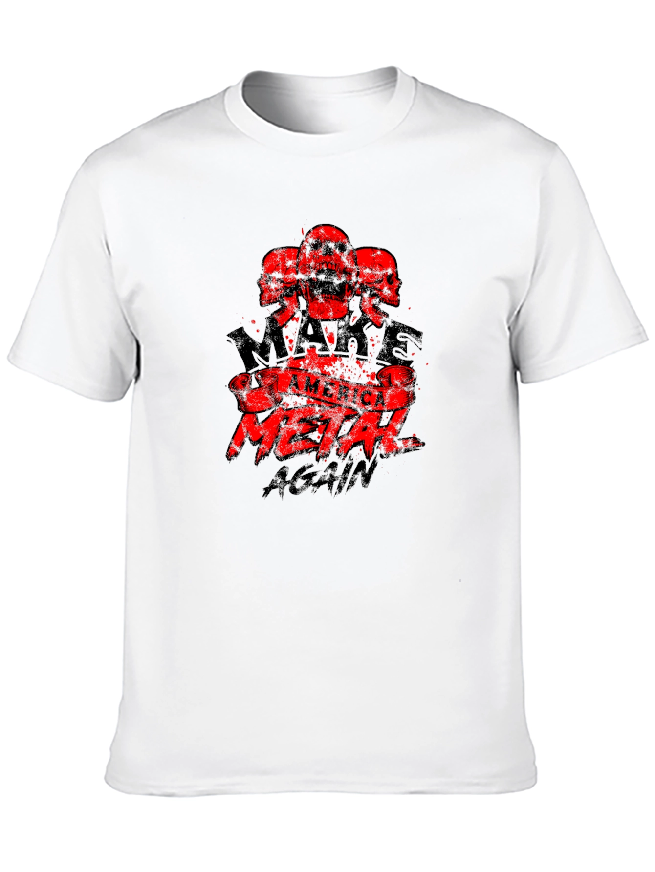 Black Make America Metal Again Graphic Tee view 10