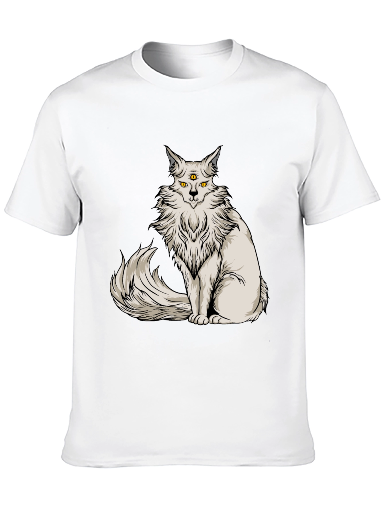 Black Mystic Cat T-Shirt - Third Eye Design view 10