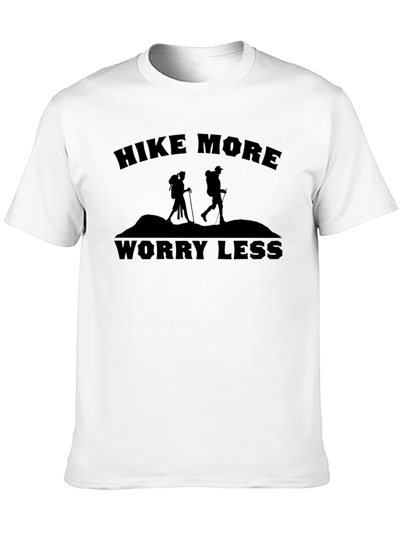 Black Hike More Worry Less Graphic T-Shirt - Black view 10