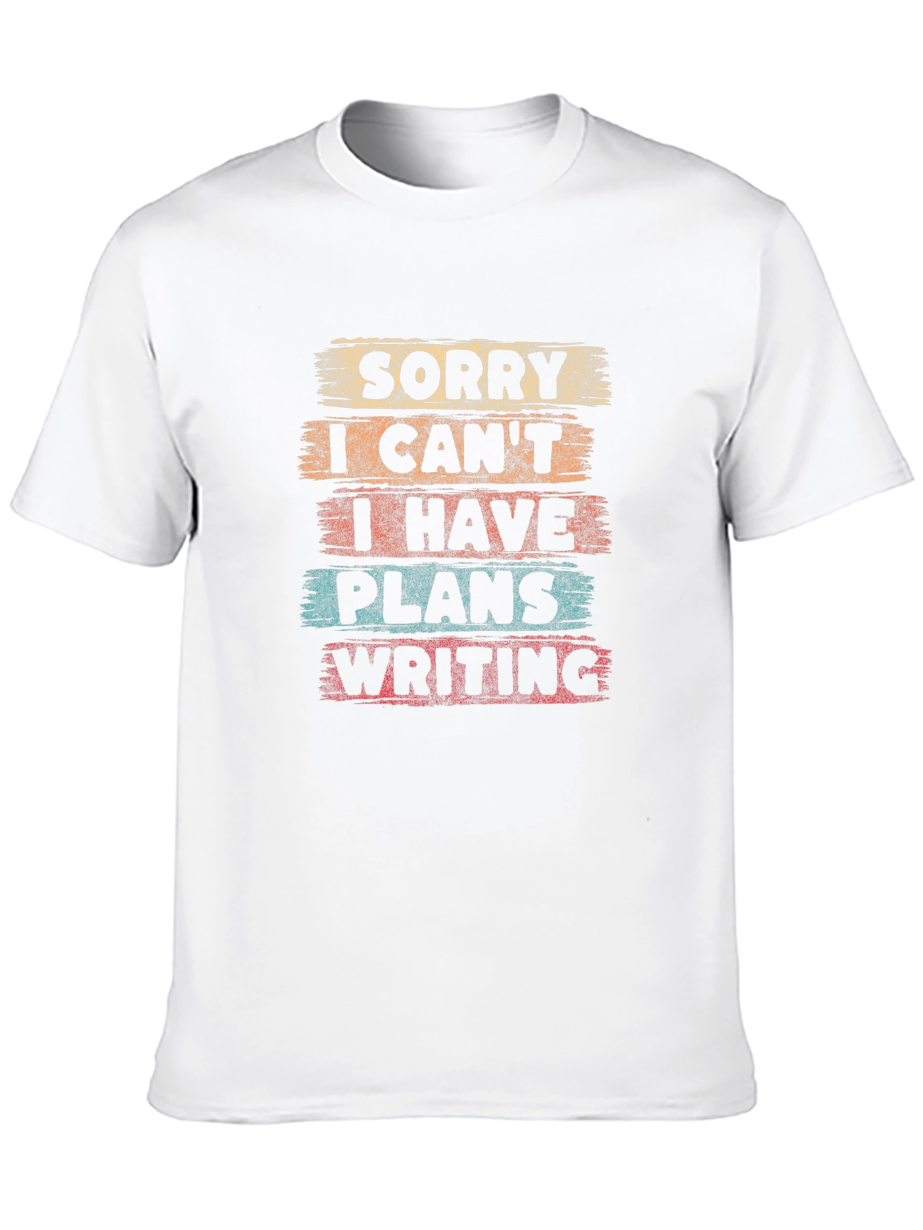 Black Sorry Can't I Have Plans Writing T-Shirt view 10