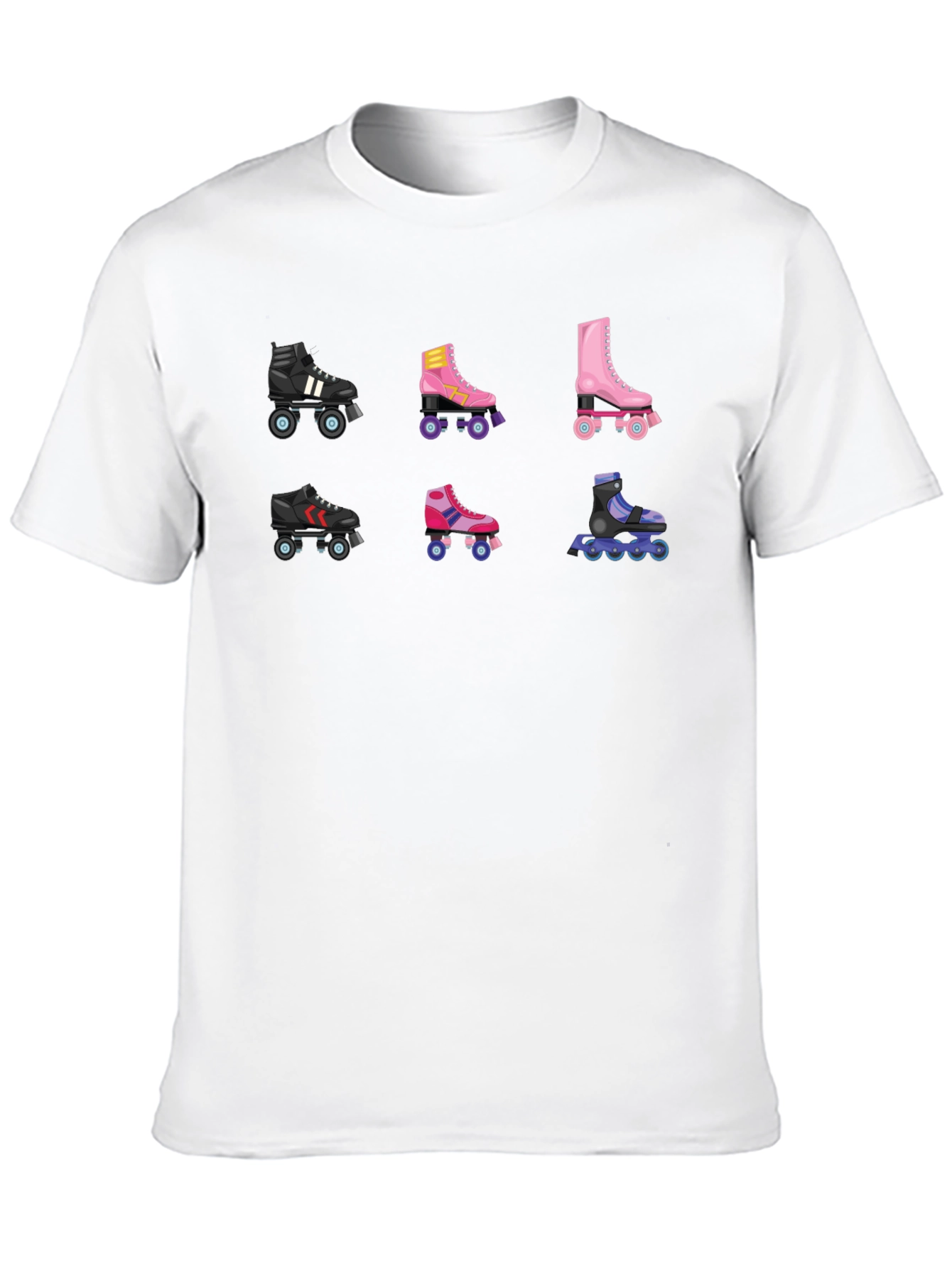 Black Retro Roller Skate Graphic Tee view 10