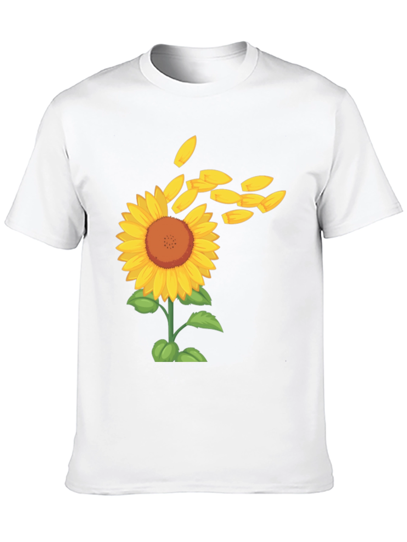 Black Sunflower Petals Men's Black Tee view 10