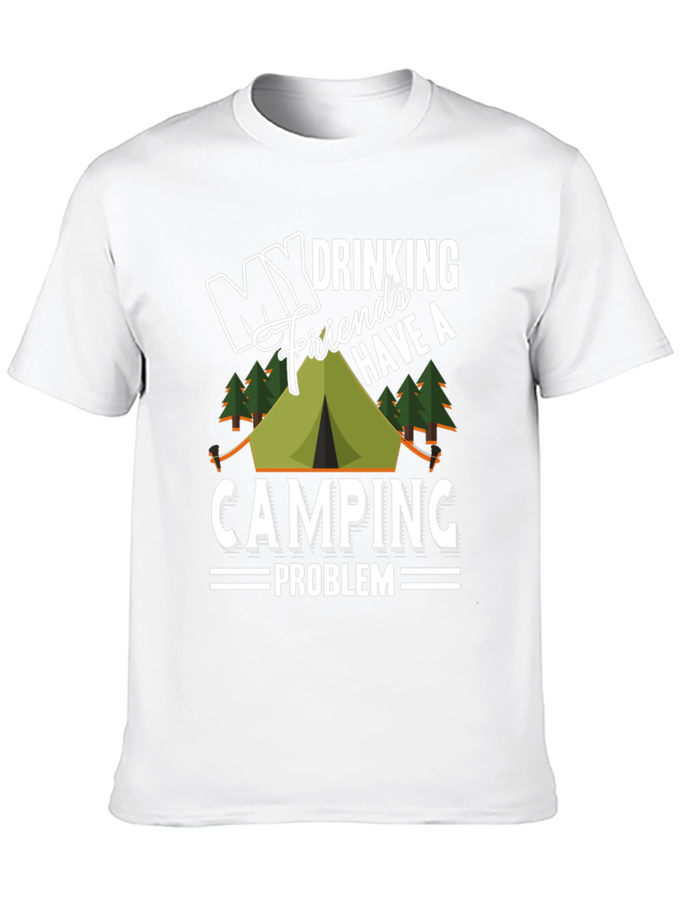 Black My Drinking Friends Camping T-Shirt view 10
