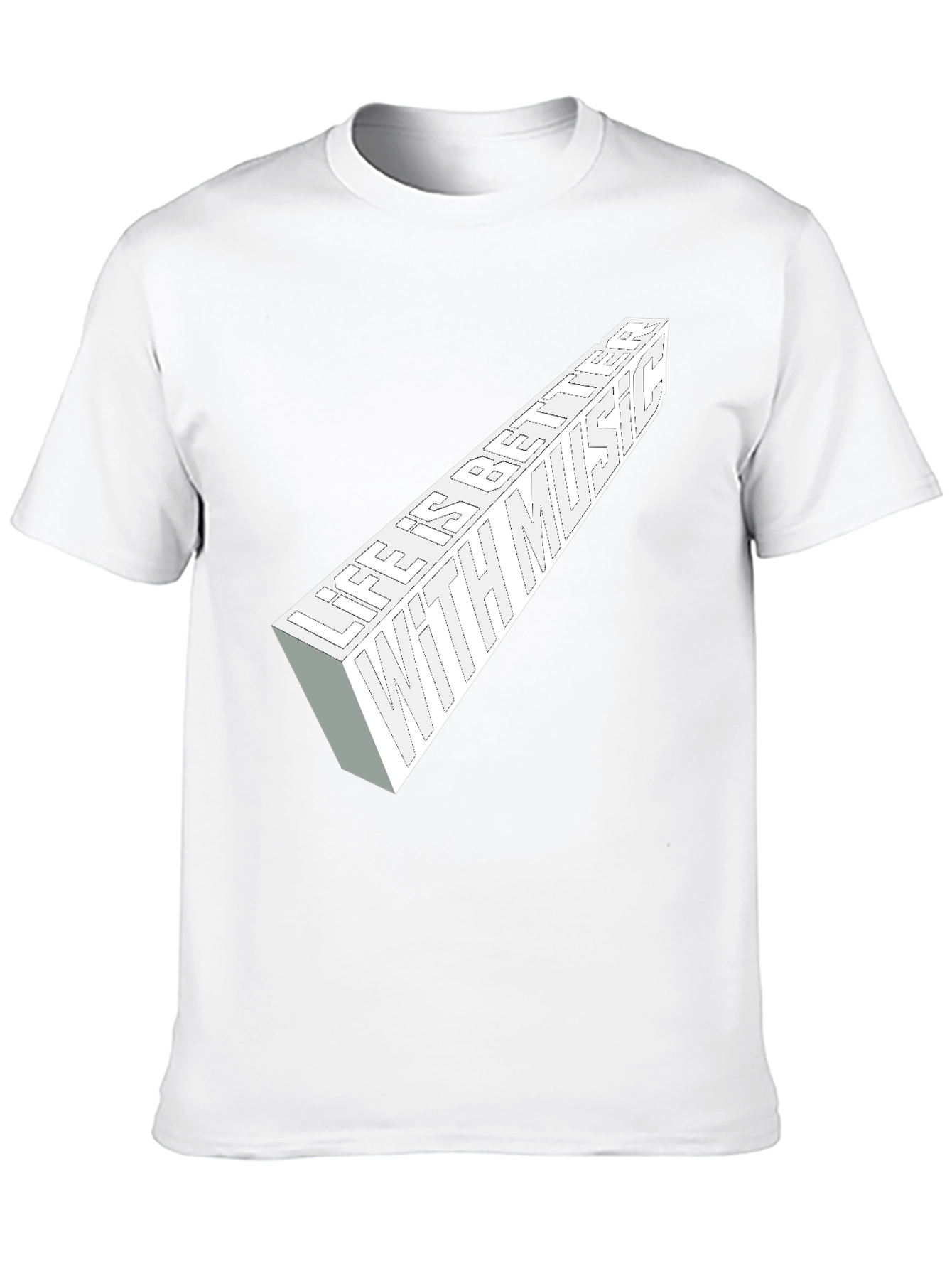 Black Life is Better with Music Black Graphic Tee view 10