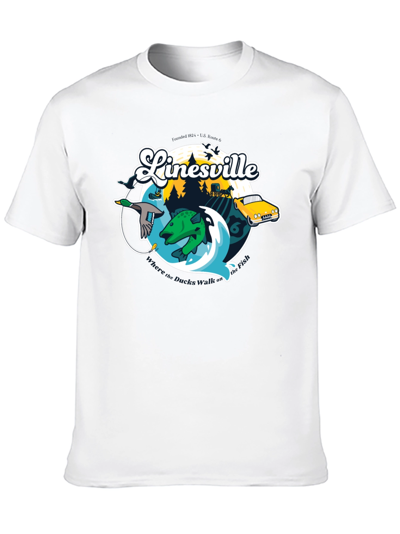 Black Linesville Graphic T-Shirt view 10