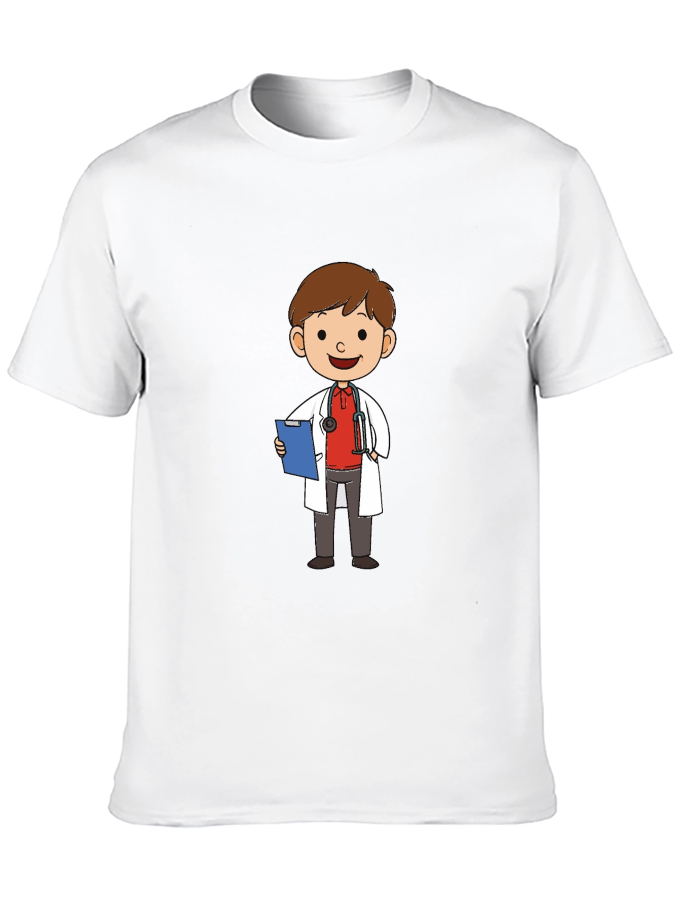 Black Cartoon Doctor Graphic Print Tee view 10