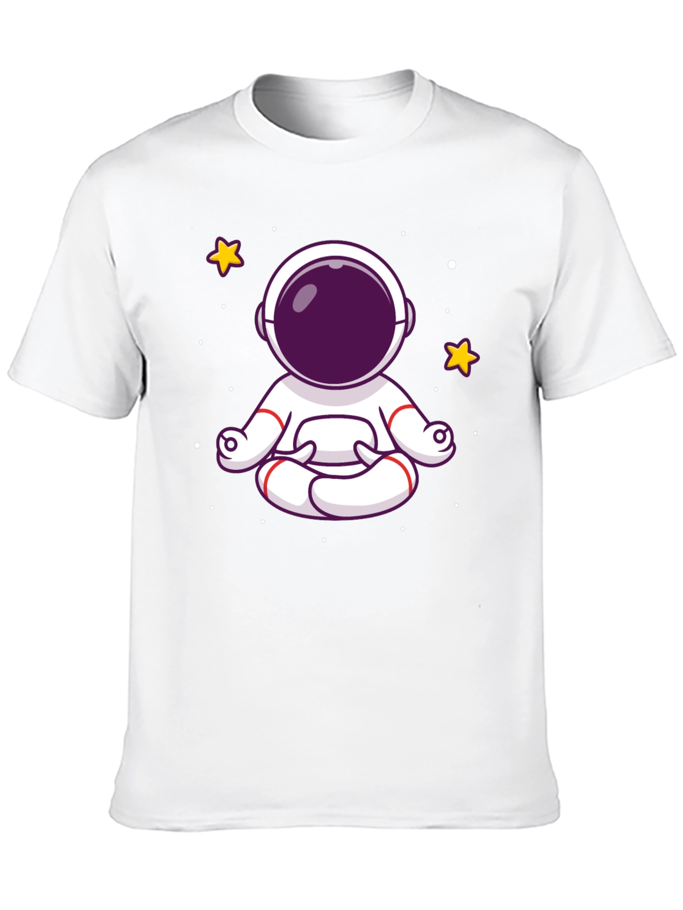 Black Meditating Astronaut Graphic Tee - Black Cotton Shirt view 10