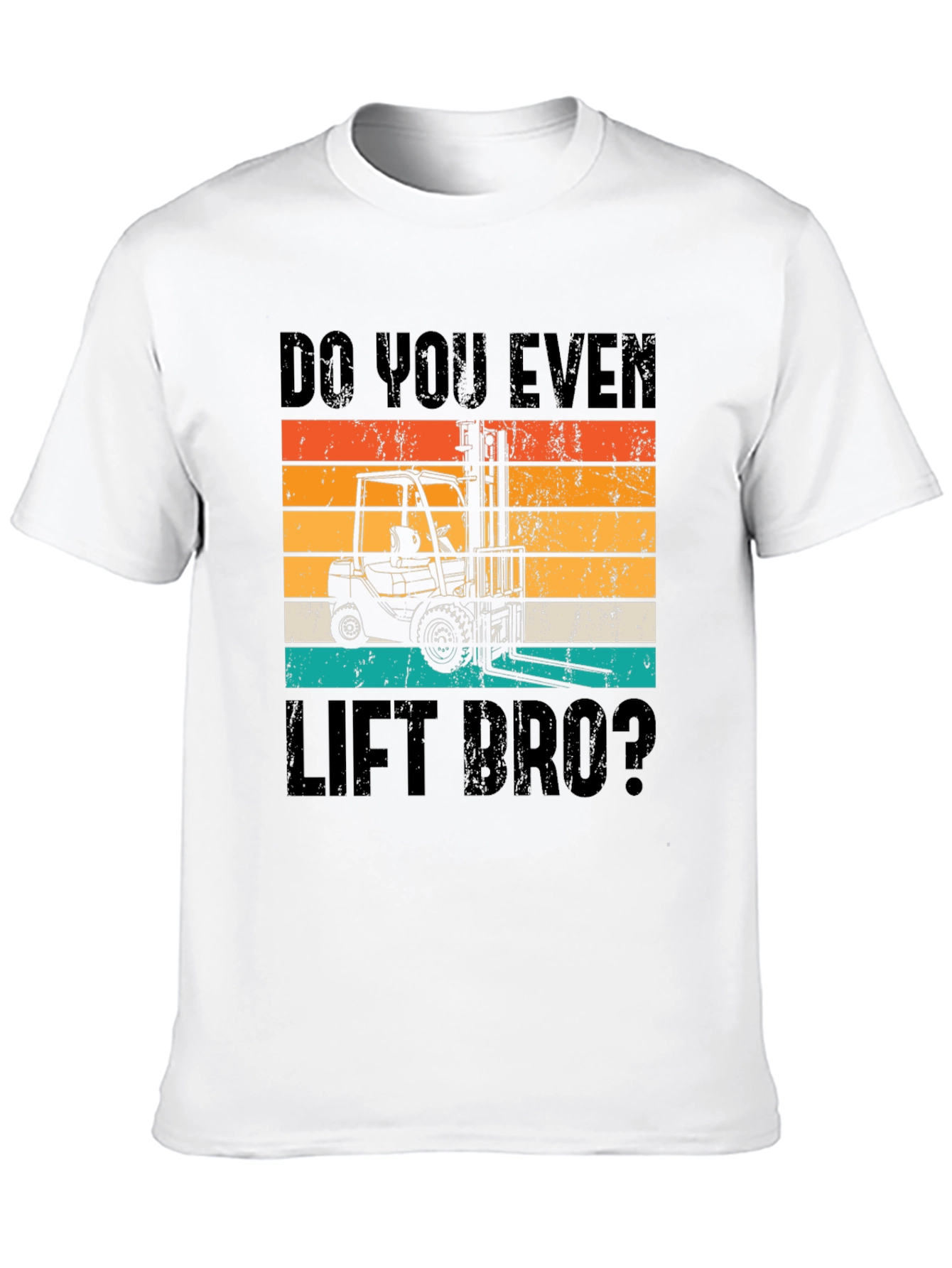 Black Do You Even Lift Bro? Forklift Operator T-Shirt view 10