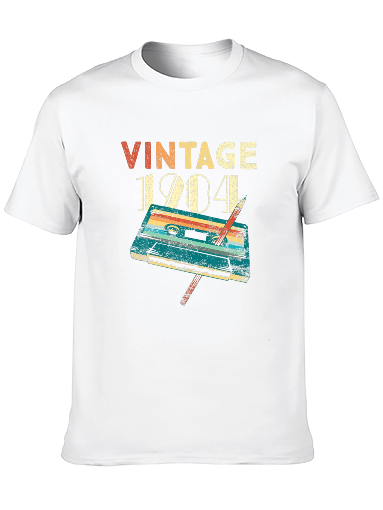 Black Vintage 1984 Cassette Tape Graphic T-Shirt view 10