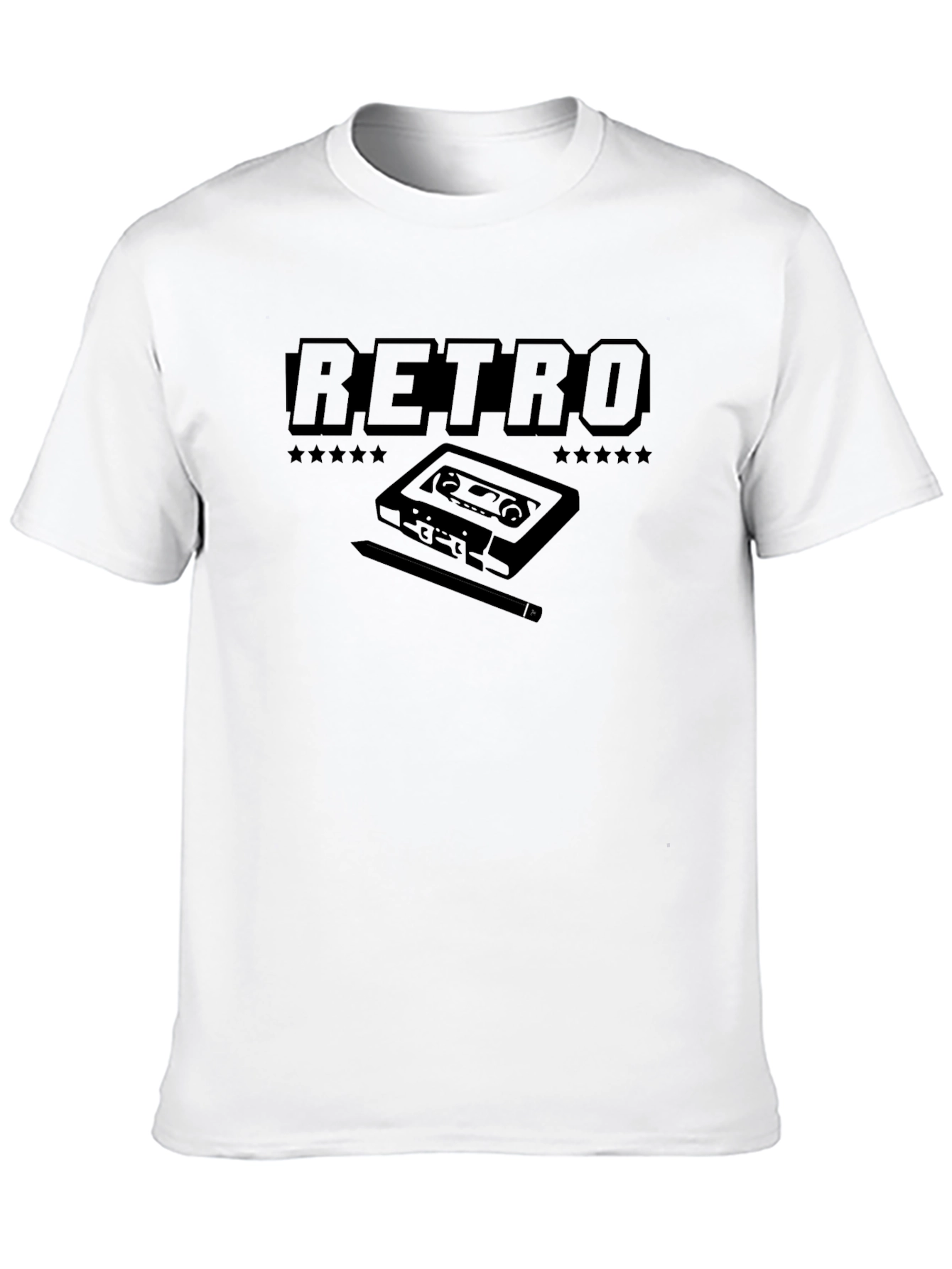 Black Retro Cassette Tape T-Shirt - Classic Vintage Style Tee view 10