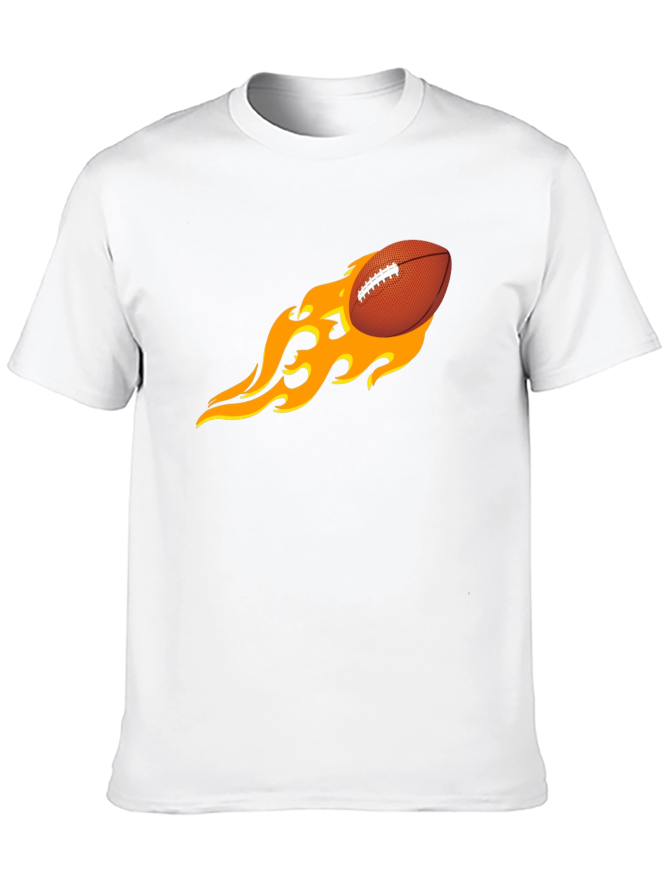 Black Flaming Football Graphic Tee - Black T-Shirt view 10