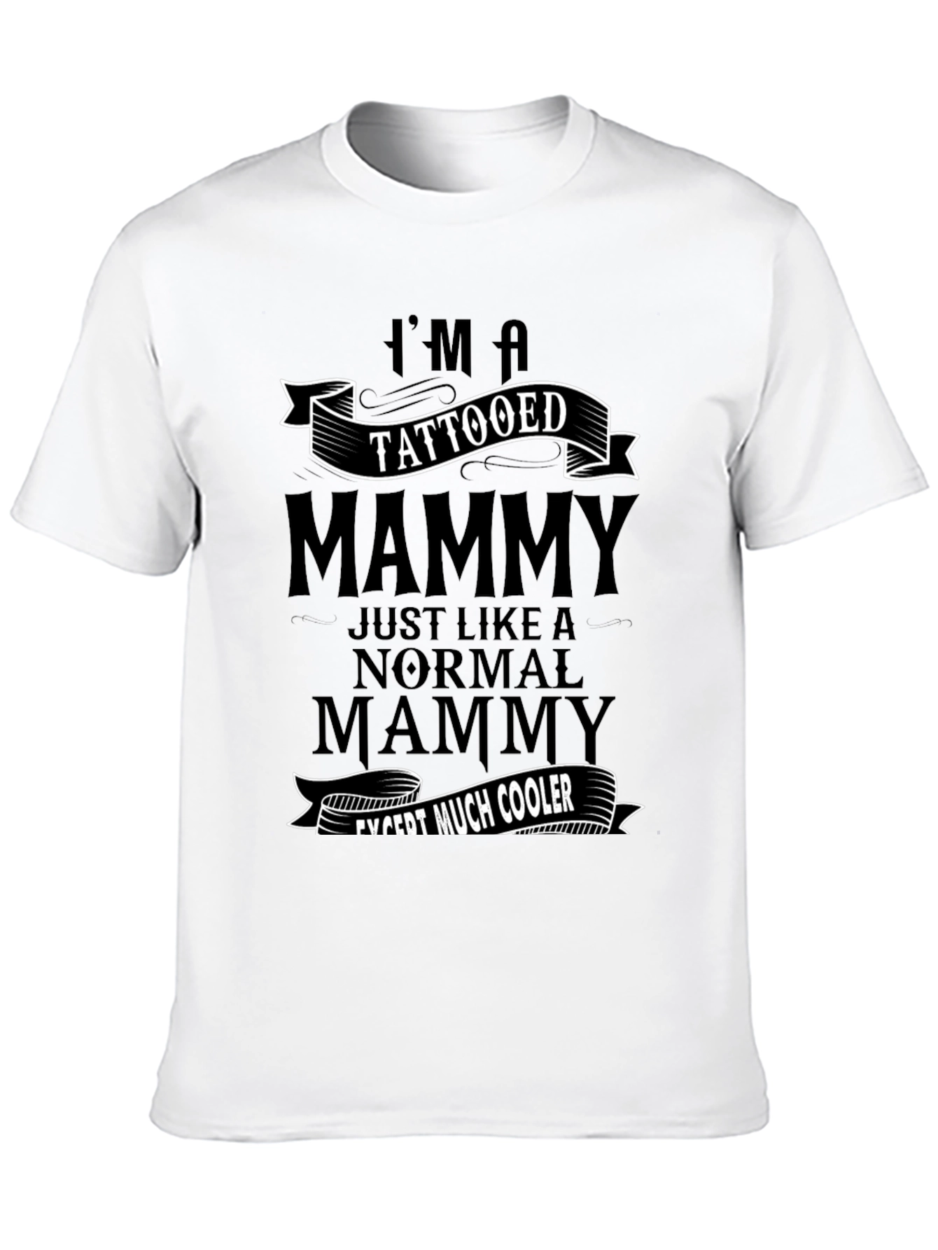 Black Tattooed Mammy Graphic Tee - Cool Mom Shirt view 10