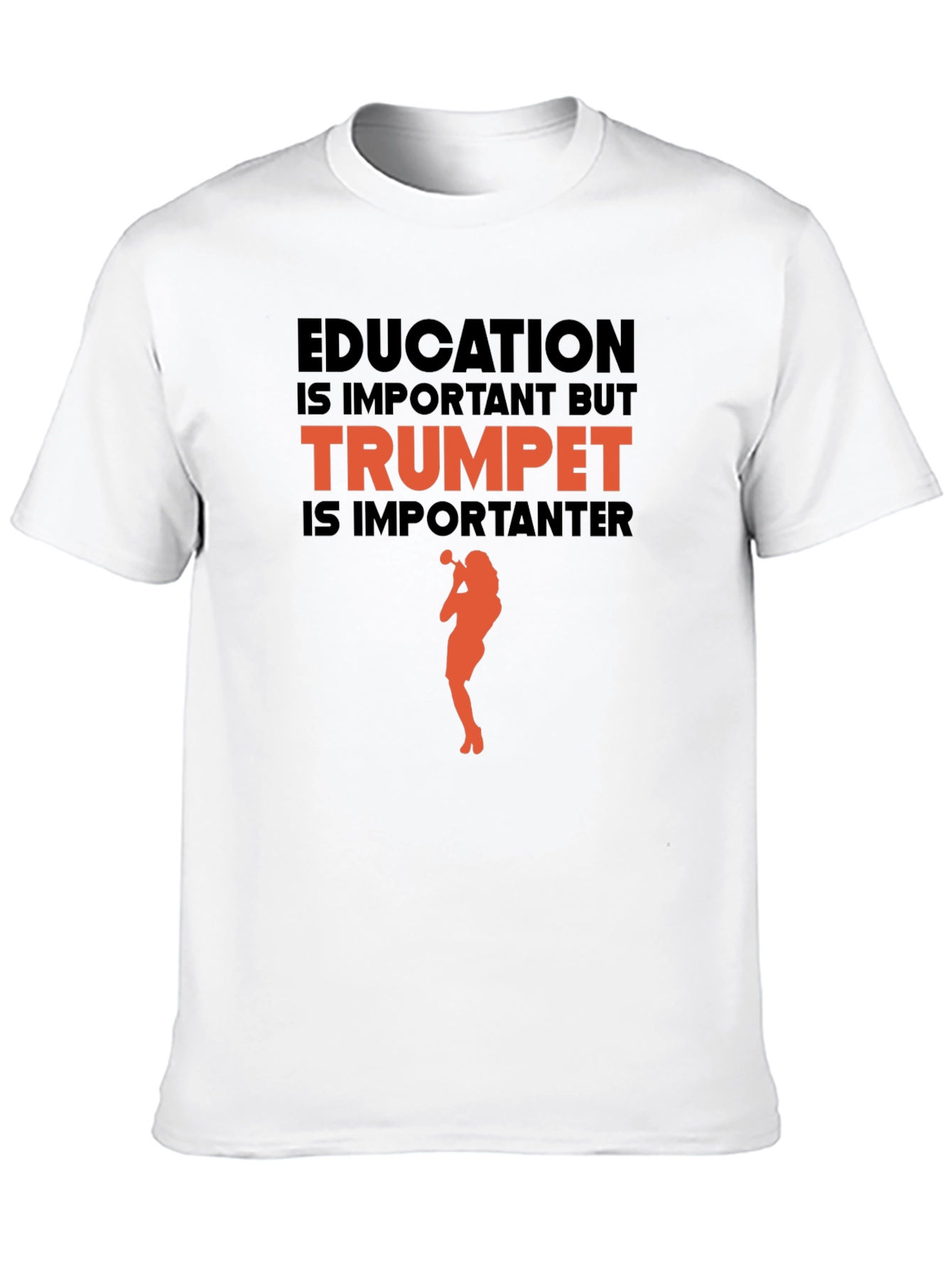 Black Trumpet is Importanter T-Shirt - Musician Gift view 10