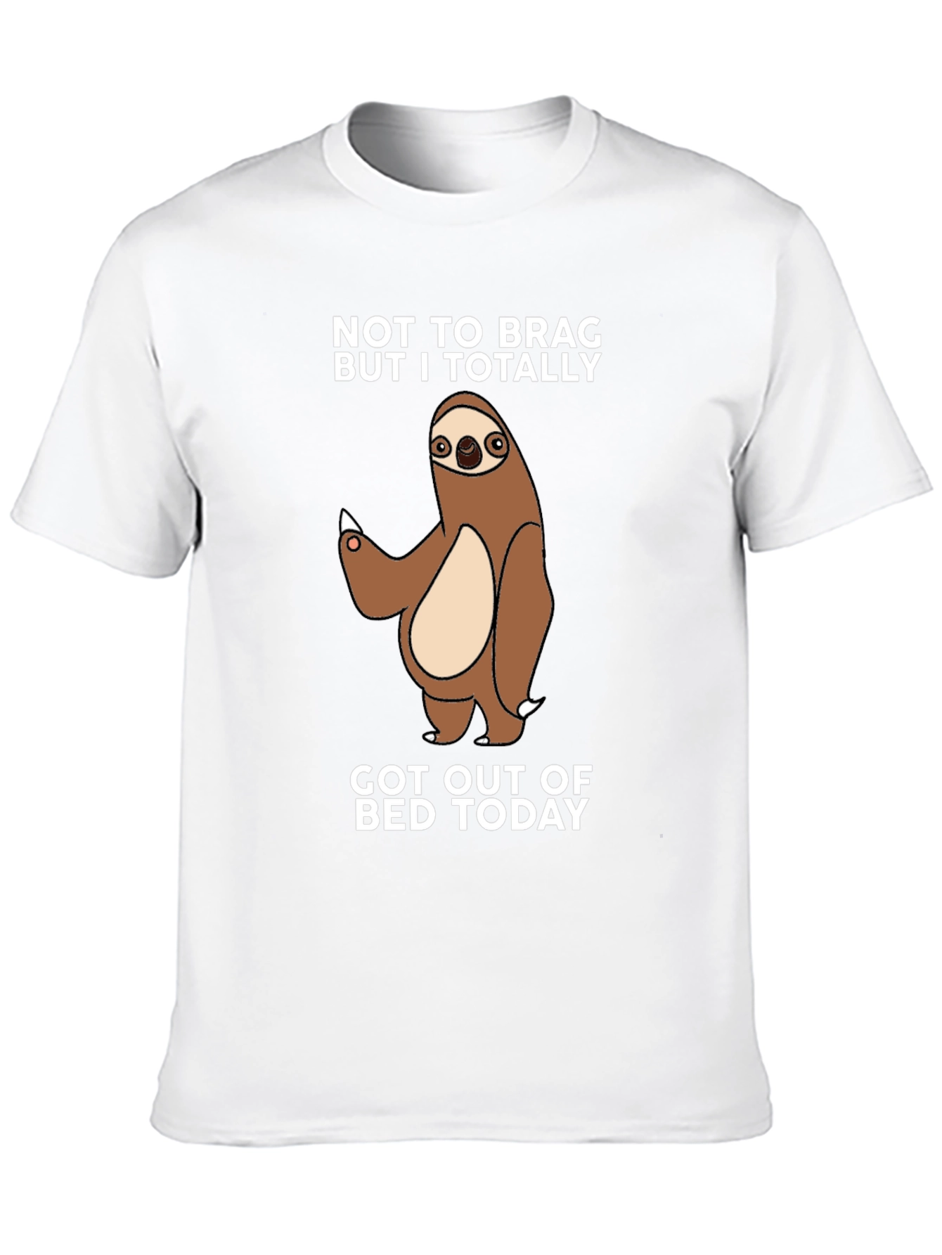 Black Funny Sloth T-Shirt - Got Out of Bed Today view 10