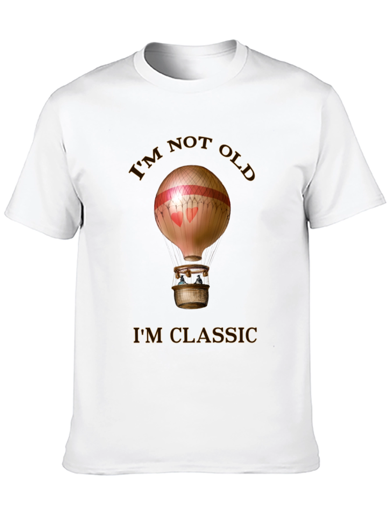 Black Classic Balloon Graphic Tee - "I'm Not Old, I'm Classic" view 10
