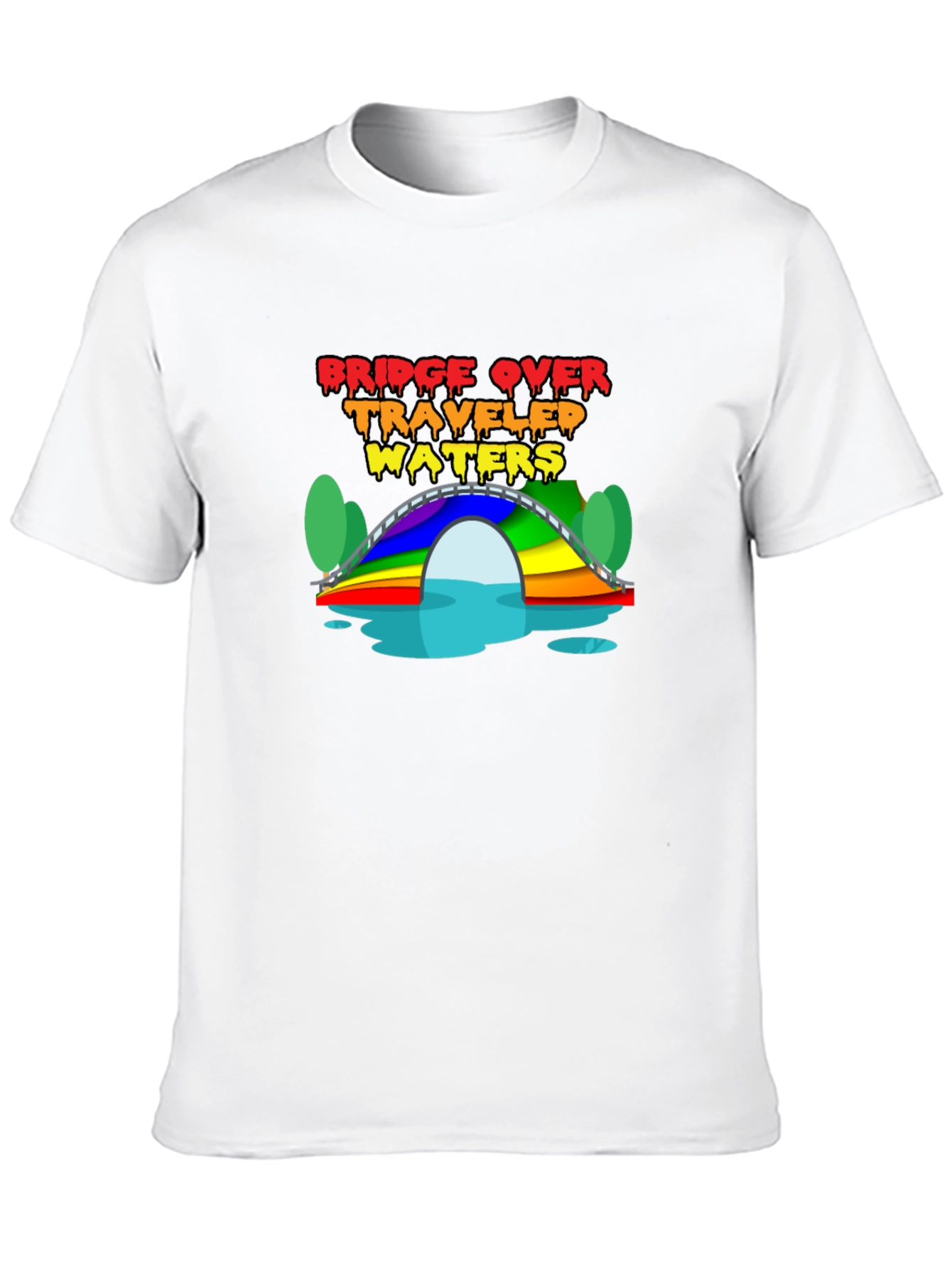 Black Bridge Over Traveled Waters T-Shirt view 10