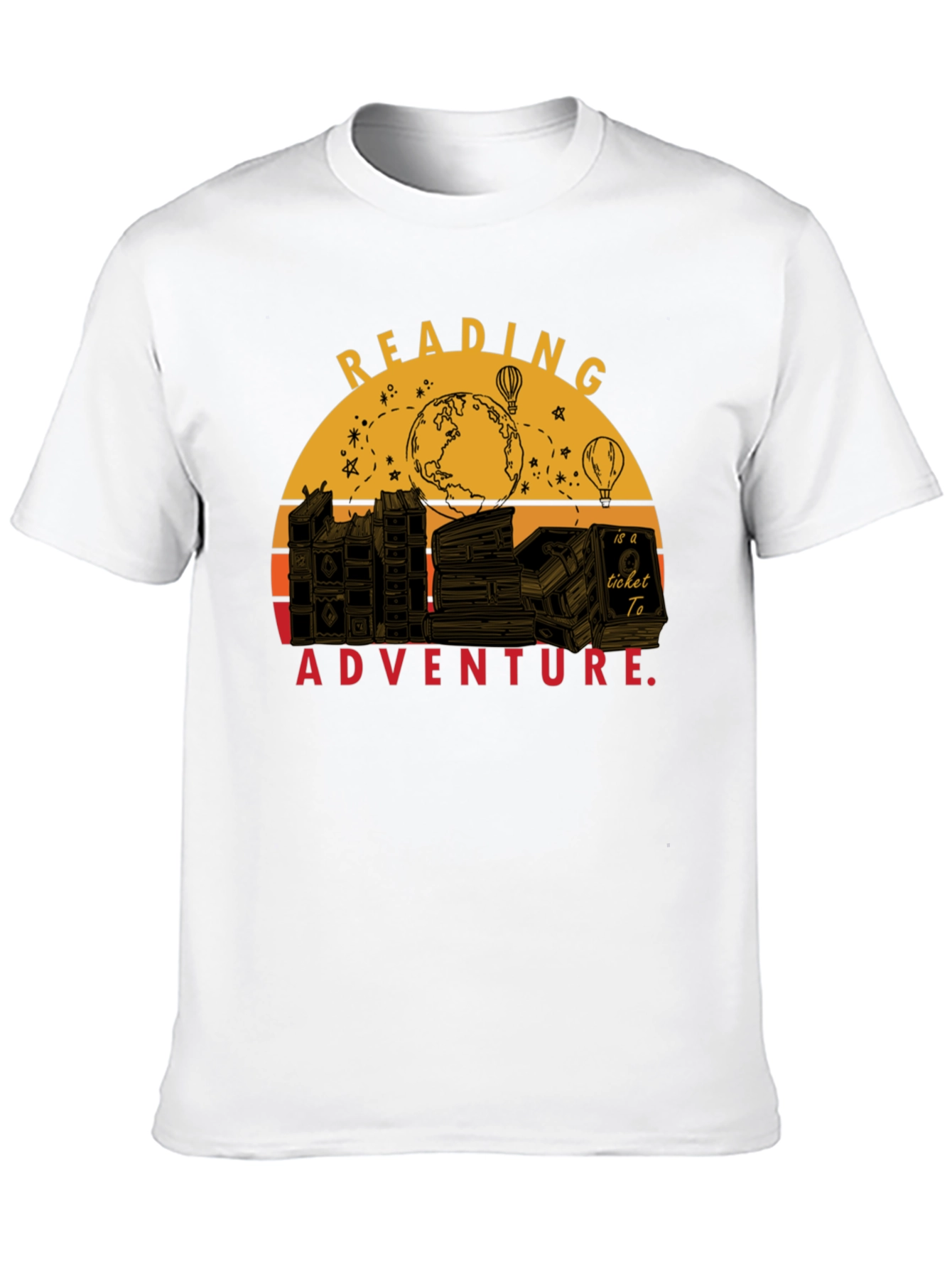 Black Reading is Adventure T-Shirt view 10