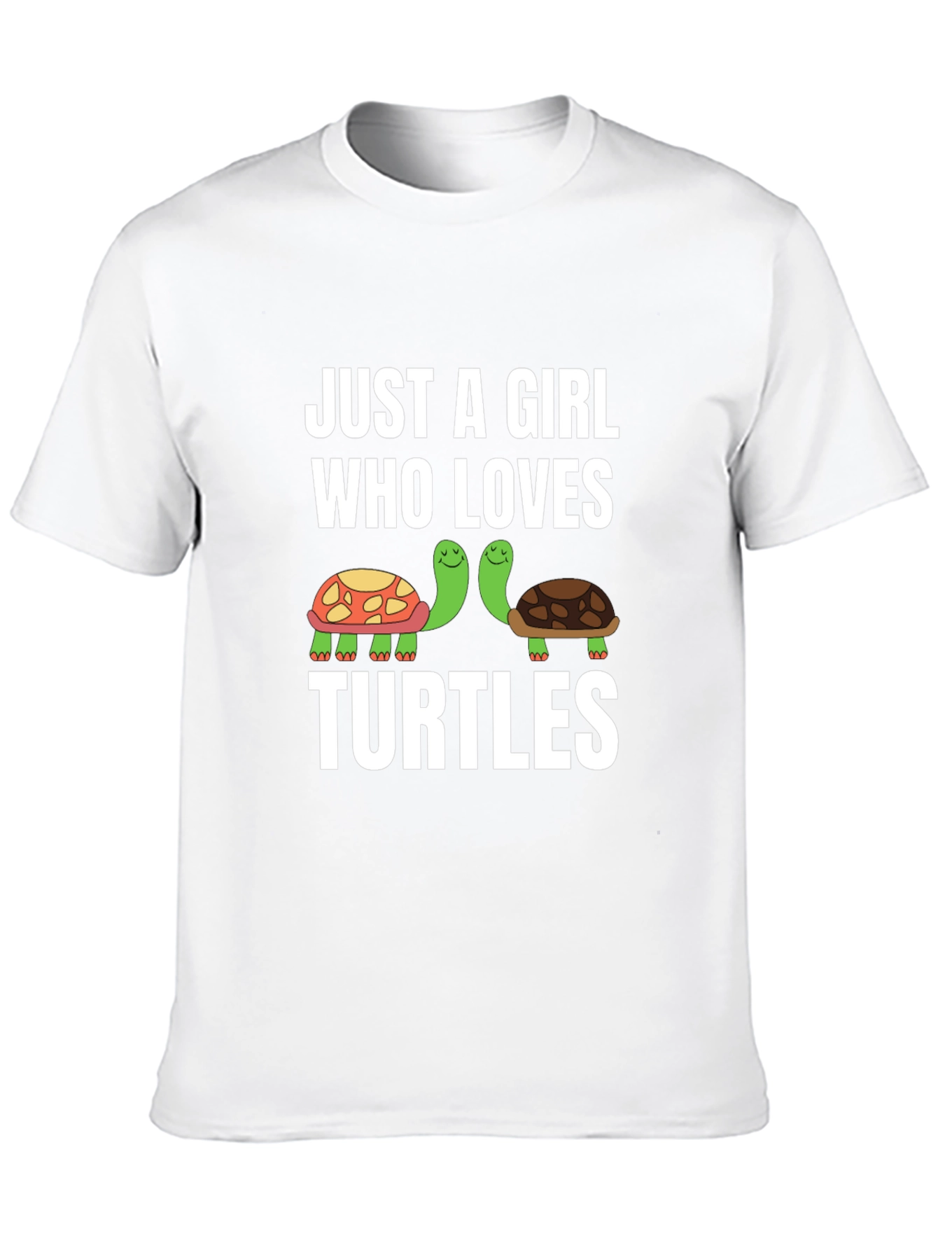 Black Just A Girl Who Loves Turtles Graphic Tee view 10