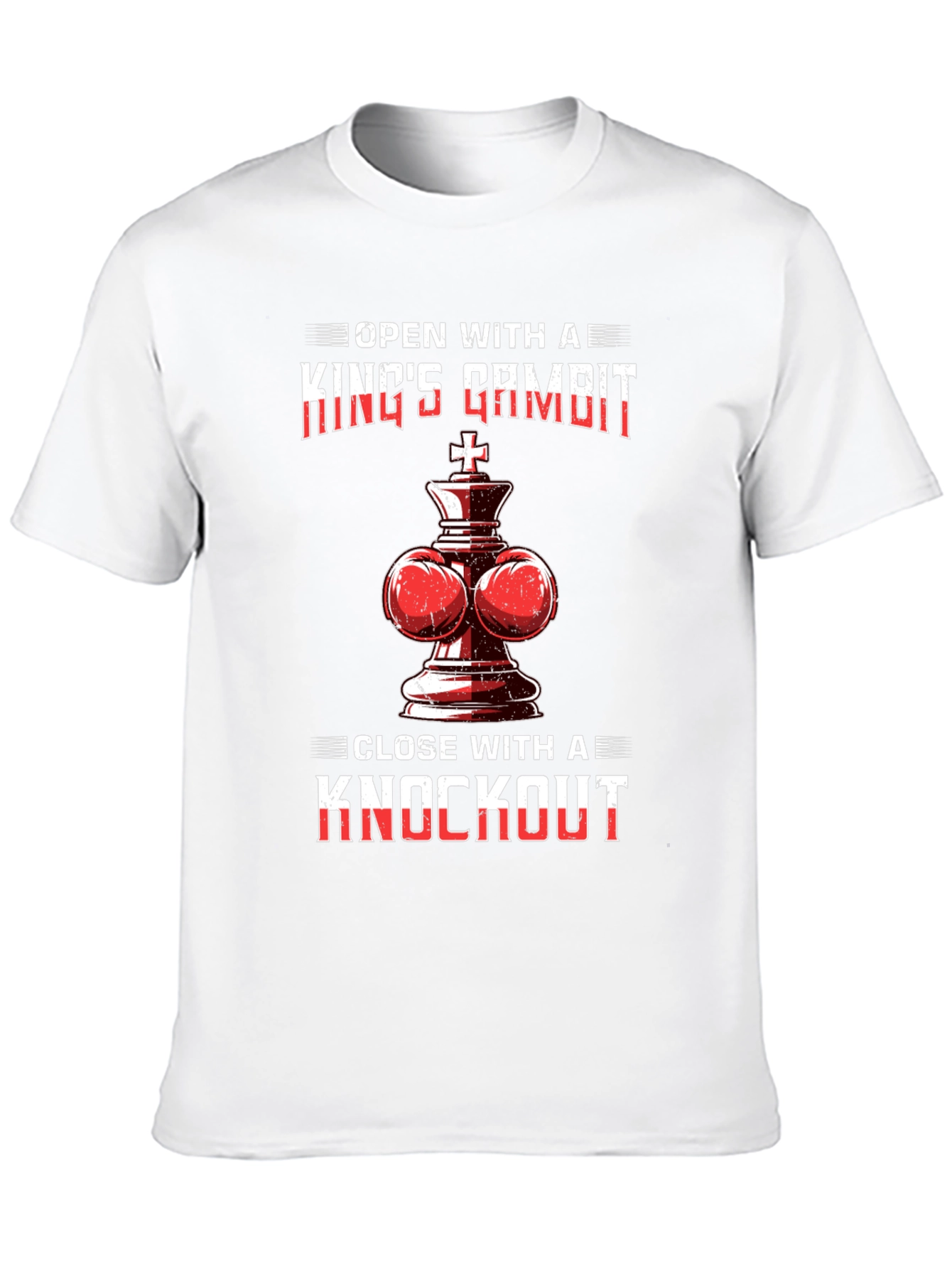 Black King's Gambit Chess Knockout Graphic Tee view 10