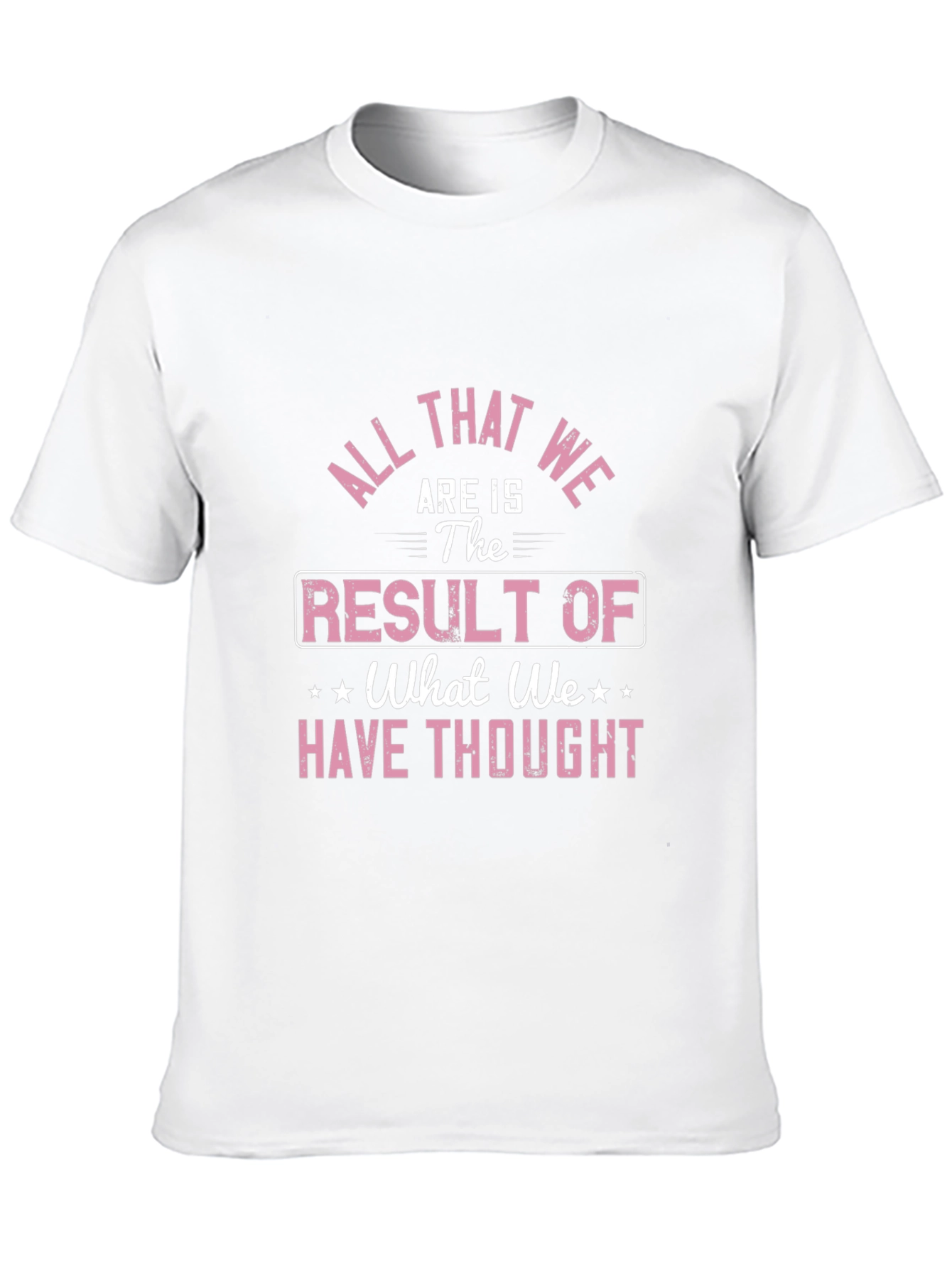 Black Inspirational Quote T-Shirt - "Result of Thought" view 10