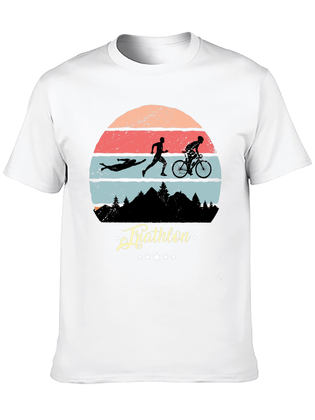 Black Triathlon Silhouette T-Shirt view 10