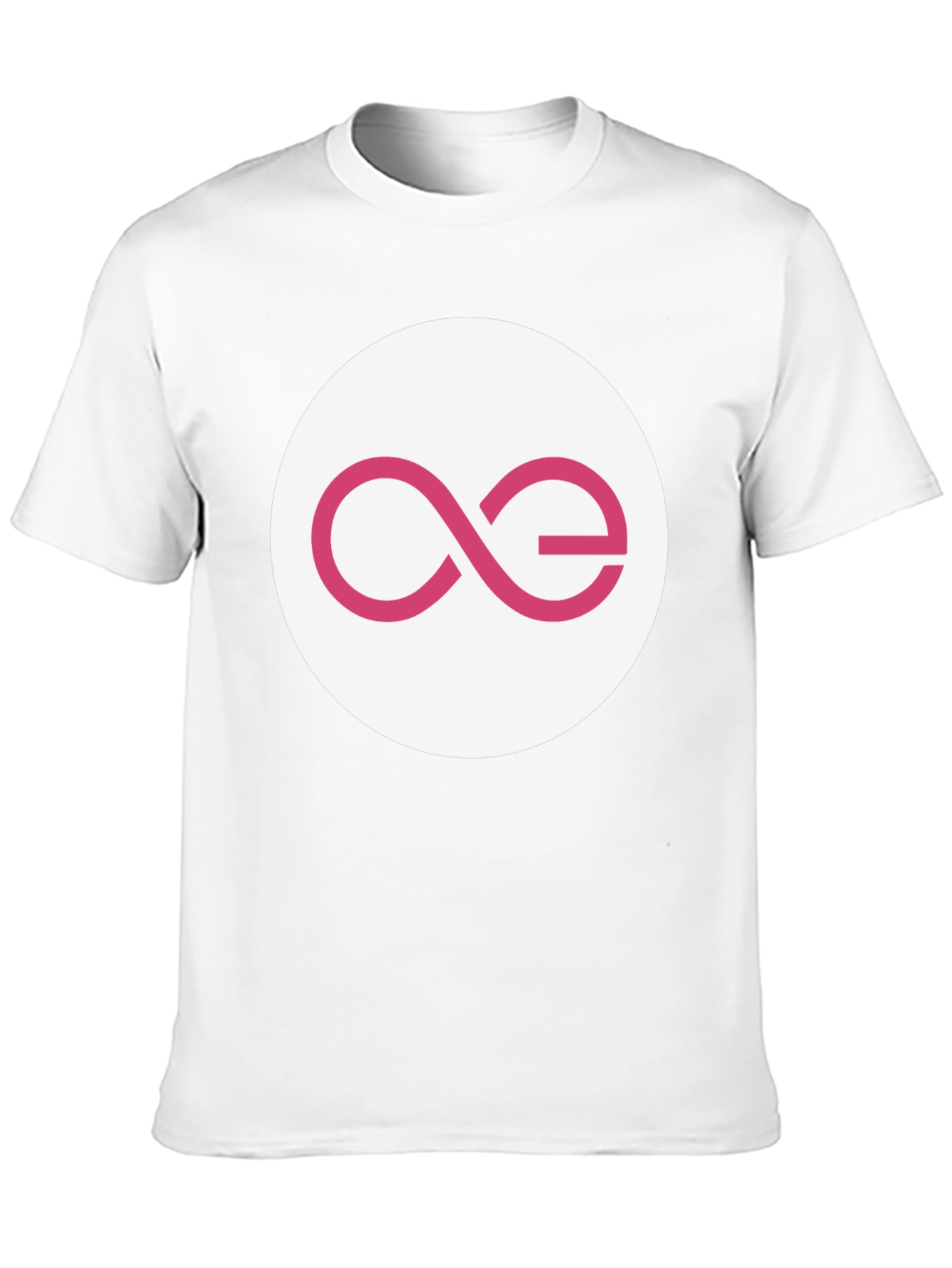 Black Black T-Shirt with Abstract Pink Logo Design view 10