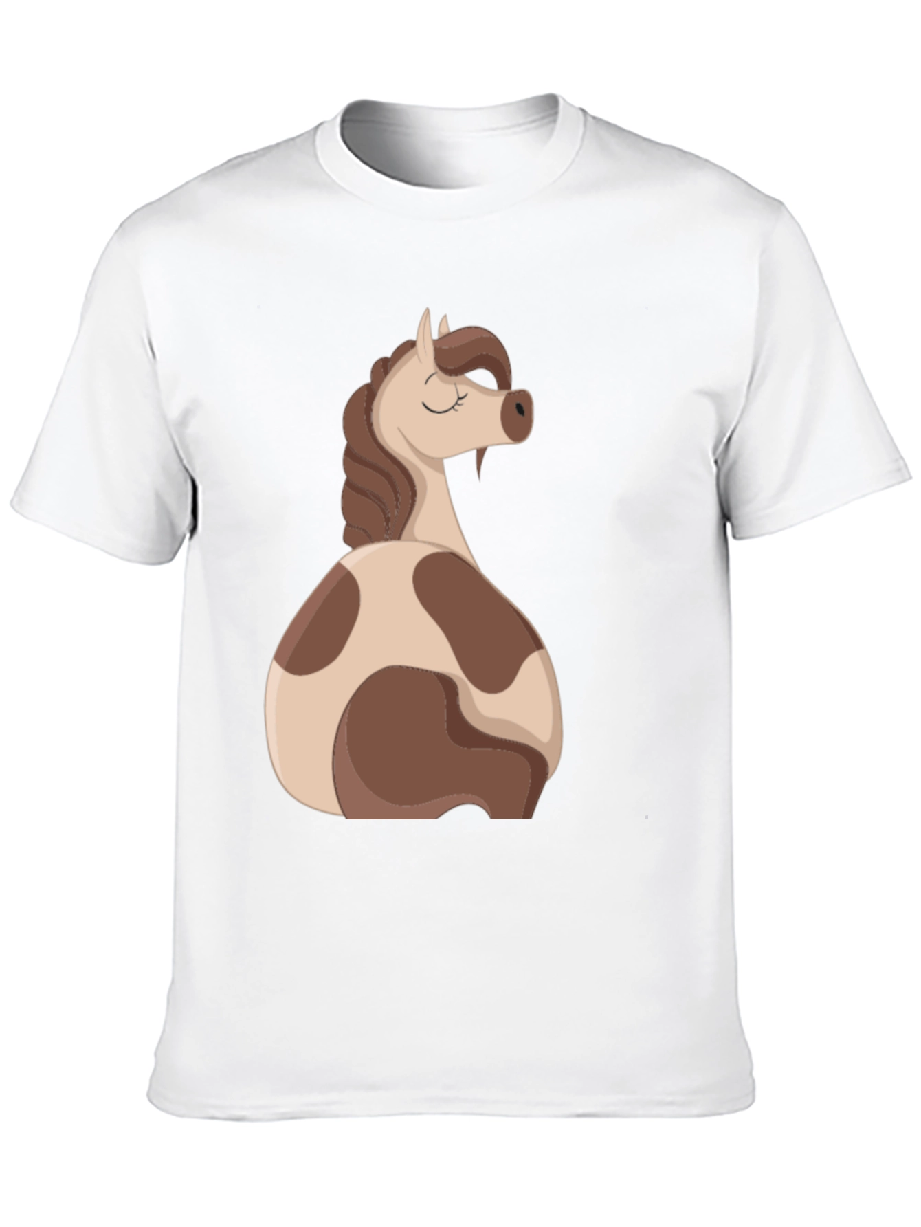 Black Horse Cartoon Graphic Black T-Shirt view 10