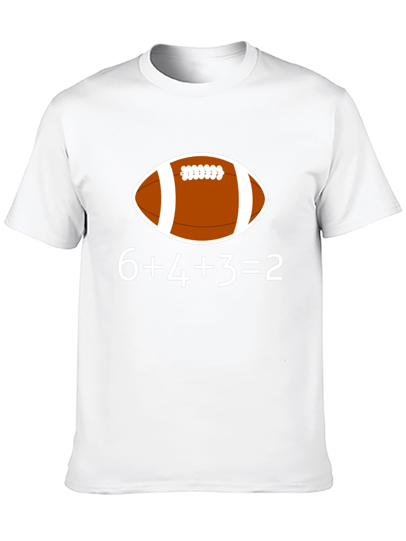 Black Funny Football Math T-Shirt view 10