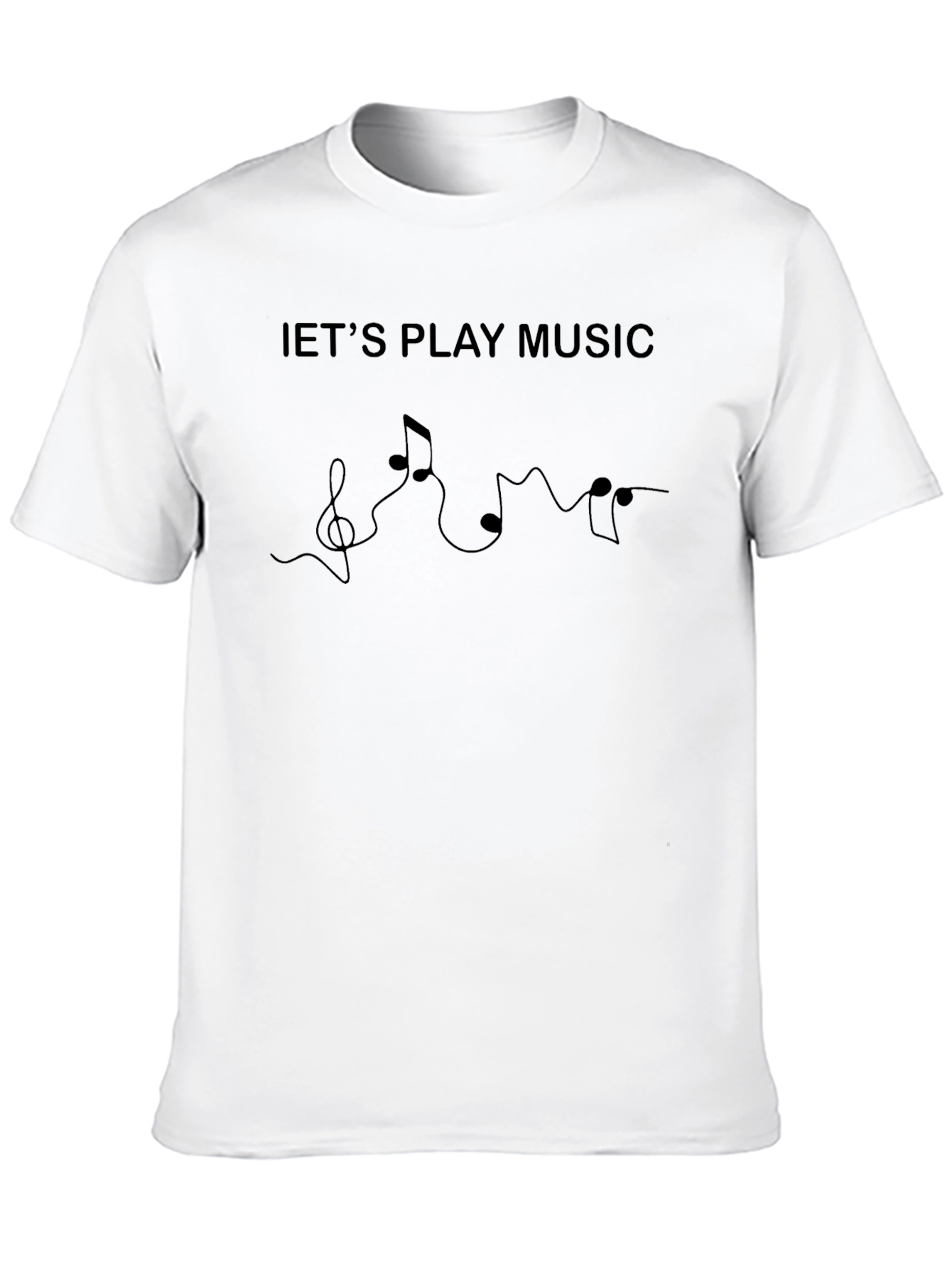 Black Let's Play Music Black Graphic Tee view 10