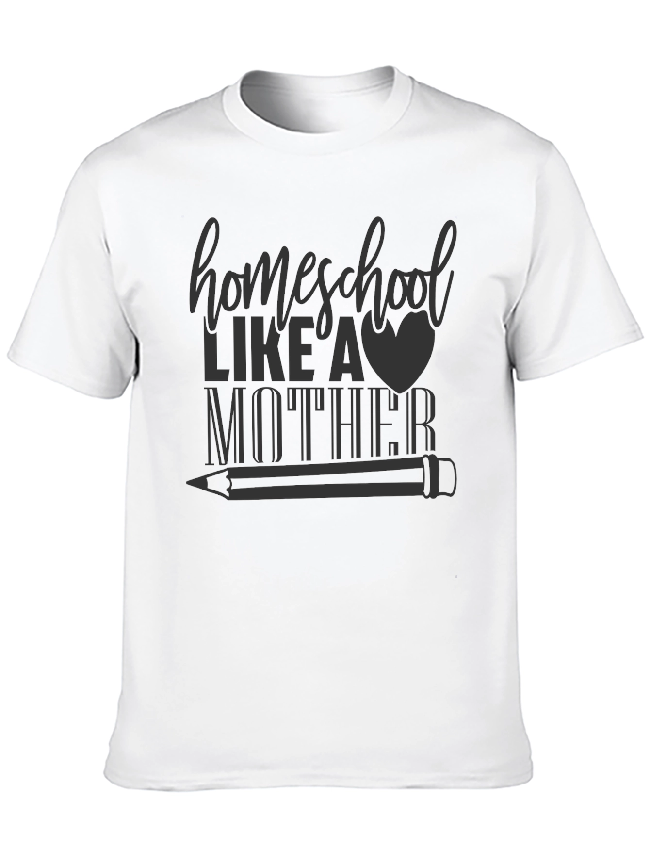 Black Homeschool Like a Mother T-Shirt - Black view 10