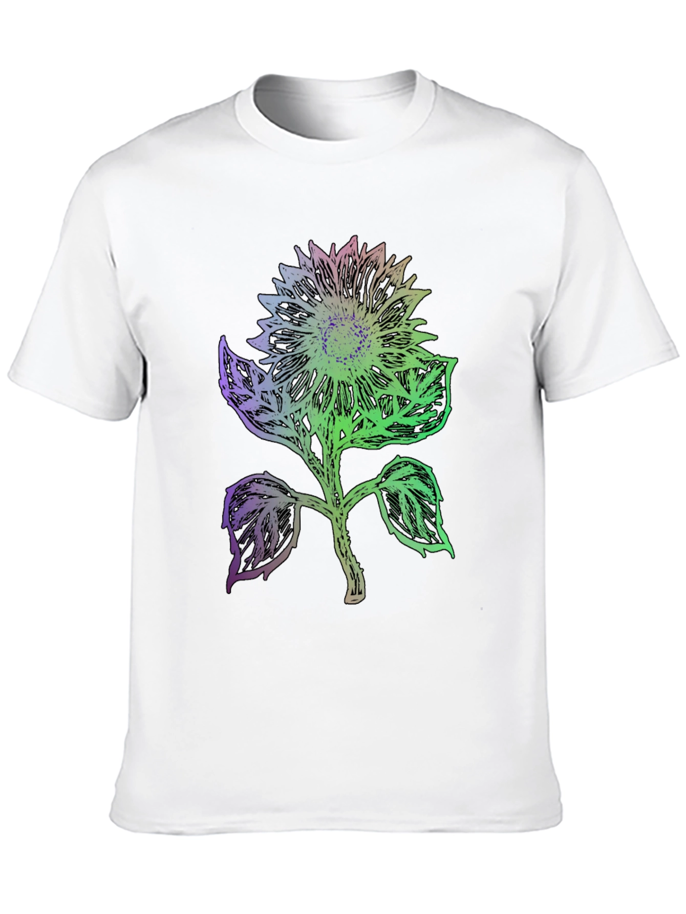 Black Sunflower Graphic Tee - Black Cotton Blend view 10