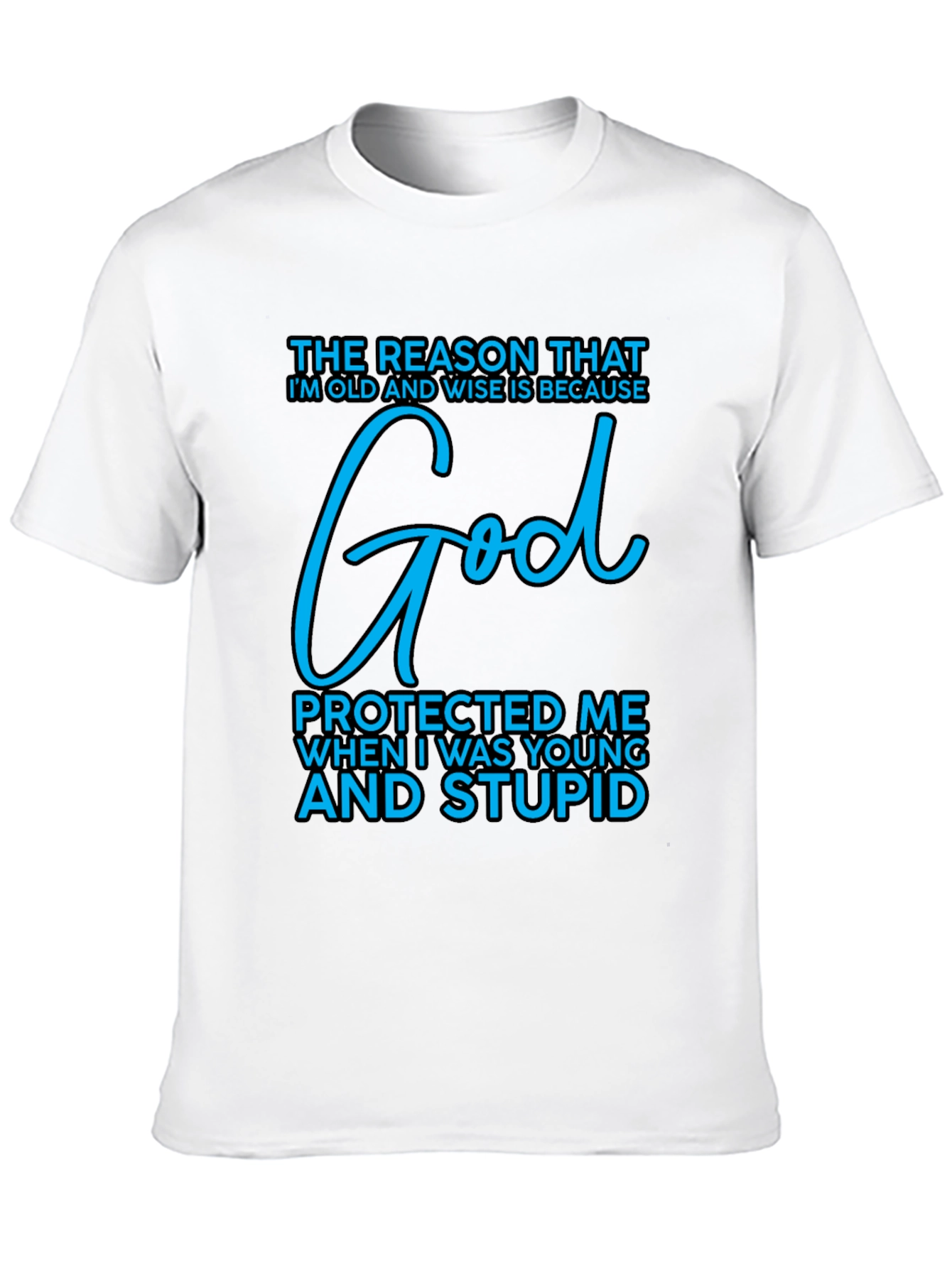 Black Old and Wise God Protected T-Shirt view 10