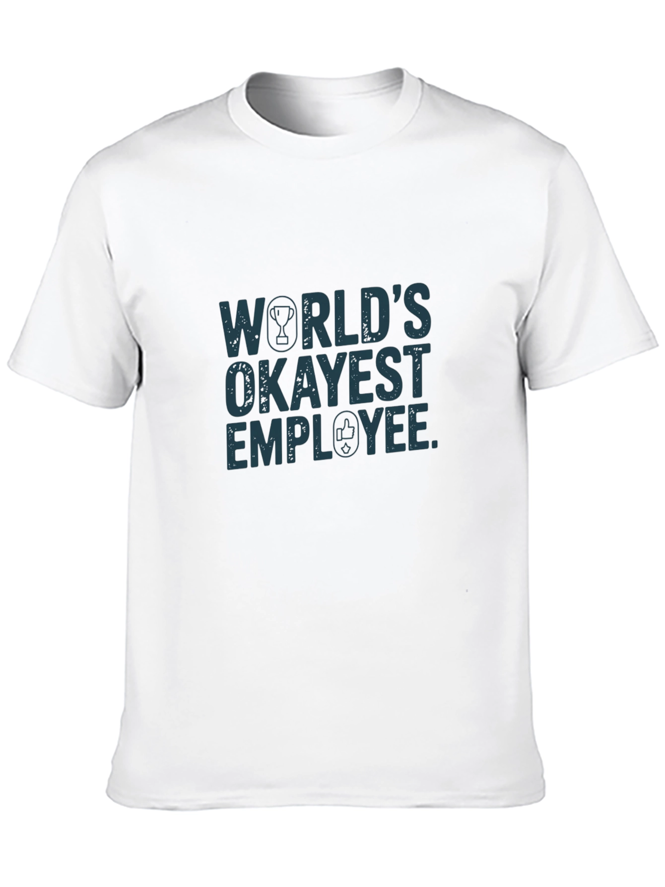 Black World's Okayest Employee Graphic Tee view 10