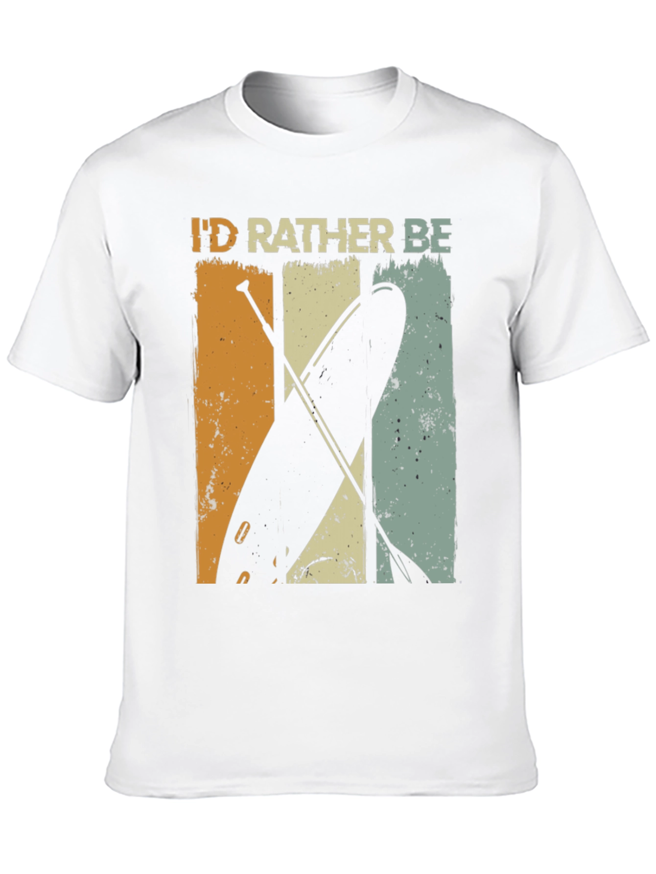 Black I'd Rather Be Paddle Boarding T-Shirt - Vintage Style view 10