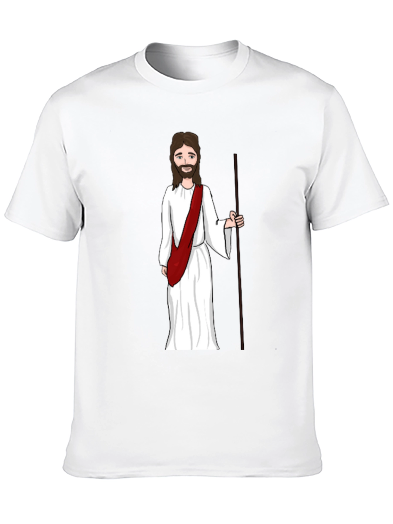 Black Jesus Cartoon Black T-Shirt view 10