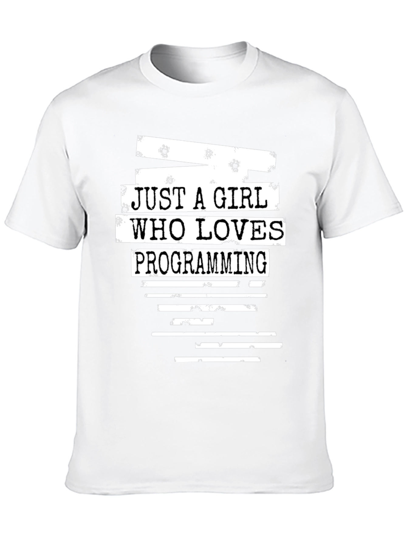 Black Just A Girl Who Loves Programming Graphic T-Shirt view 10