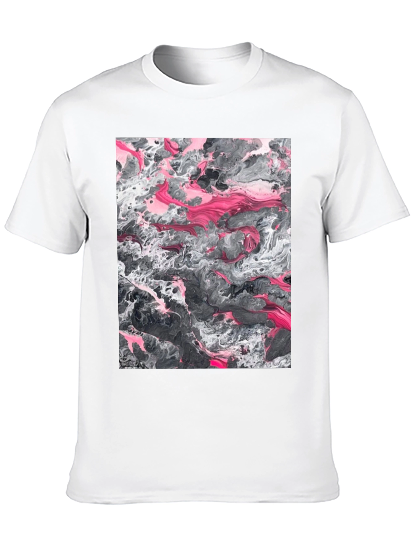 Black Abstract Art Print Black T-Shirt view 10