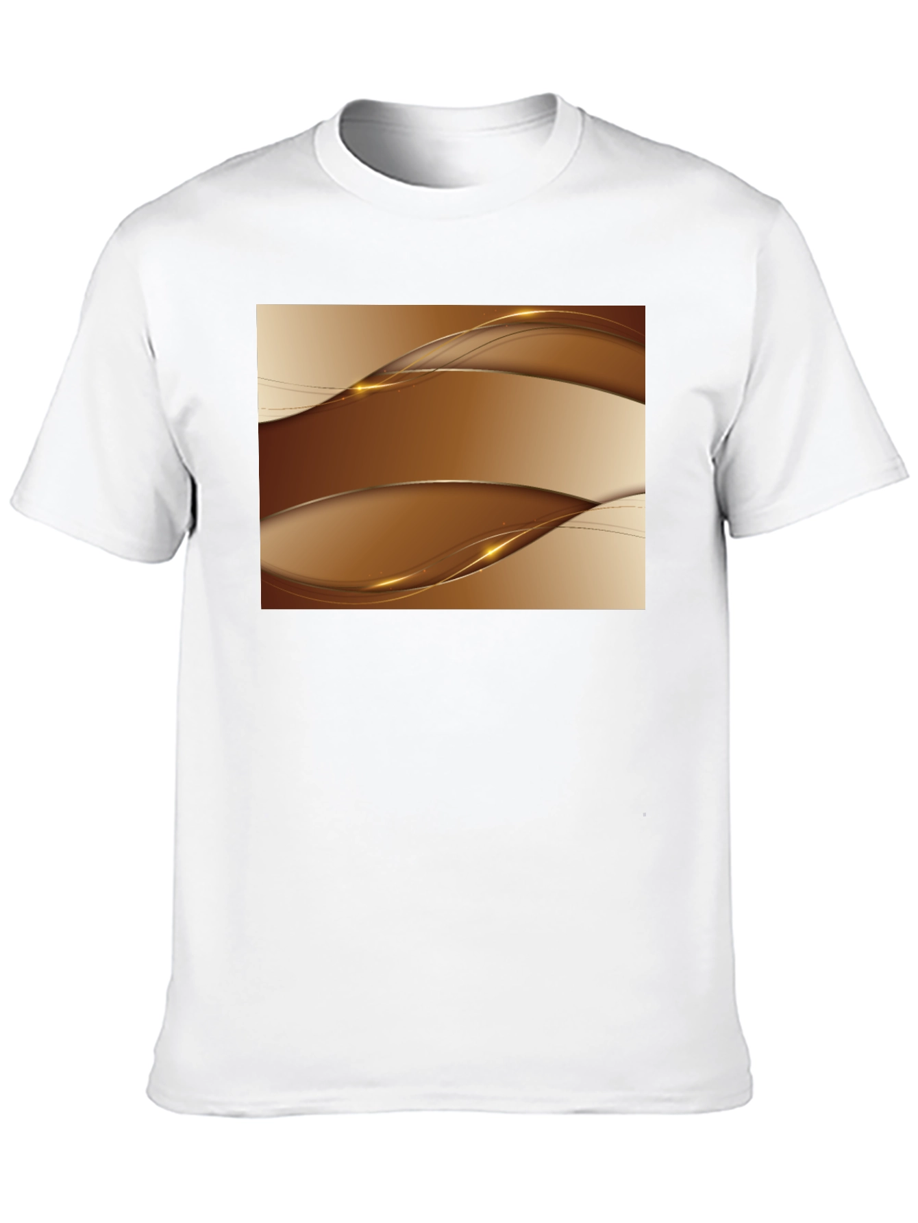 Black Stylish Abstract Wave Design Black T-Shirt view 10