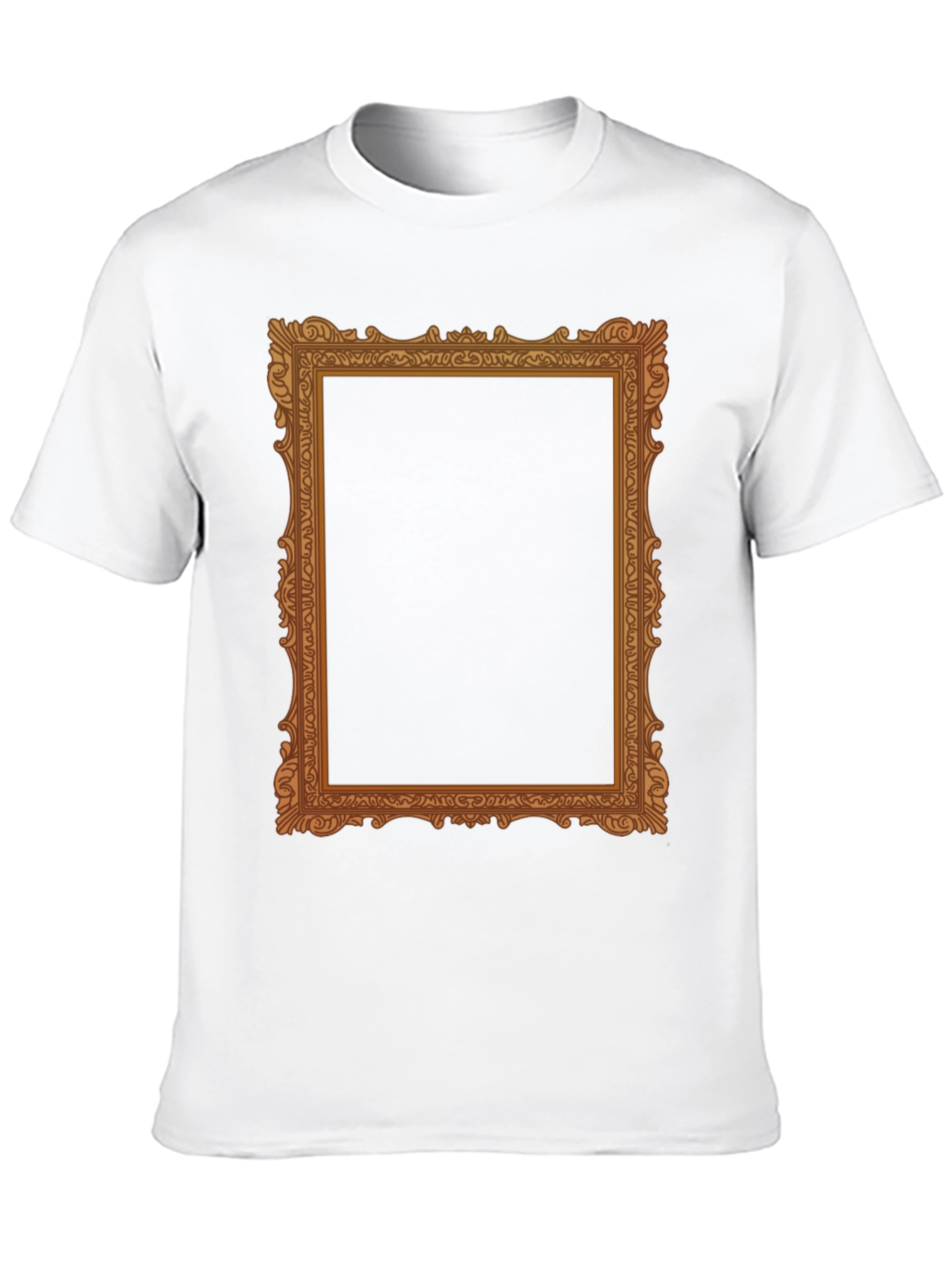 Black Ornate Frame Graphic Tee - Classic Black T-Shirt view 10