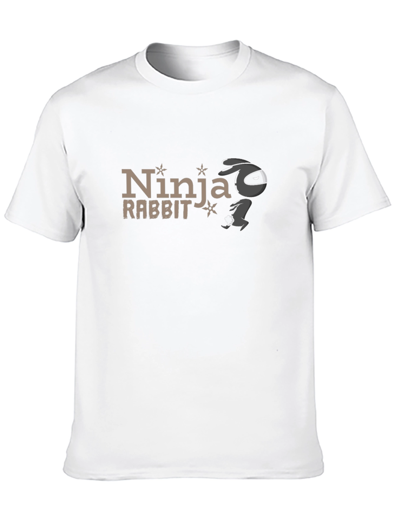 Black Ninja Rabbit Black T-Shirt view 10