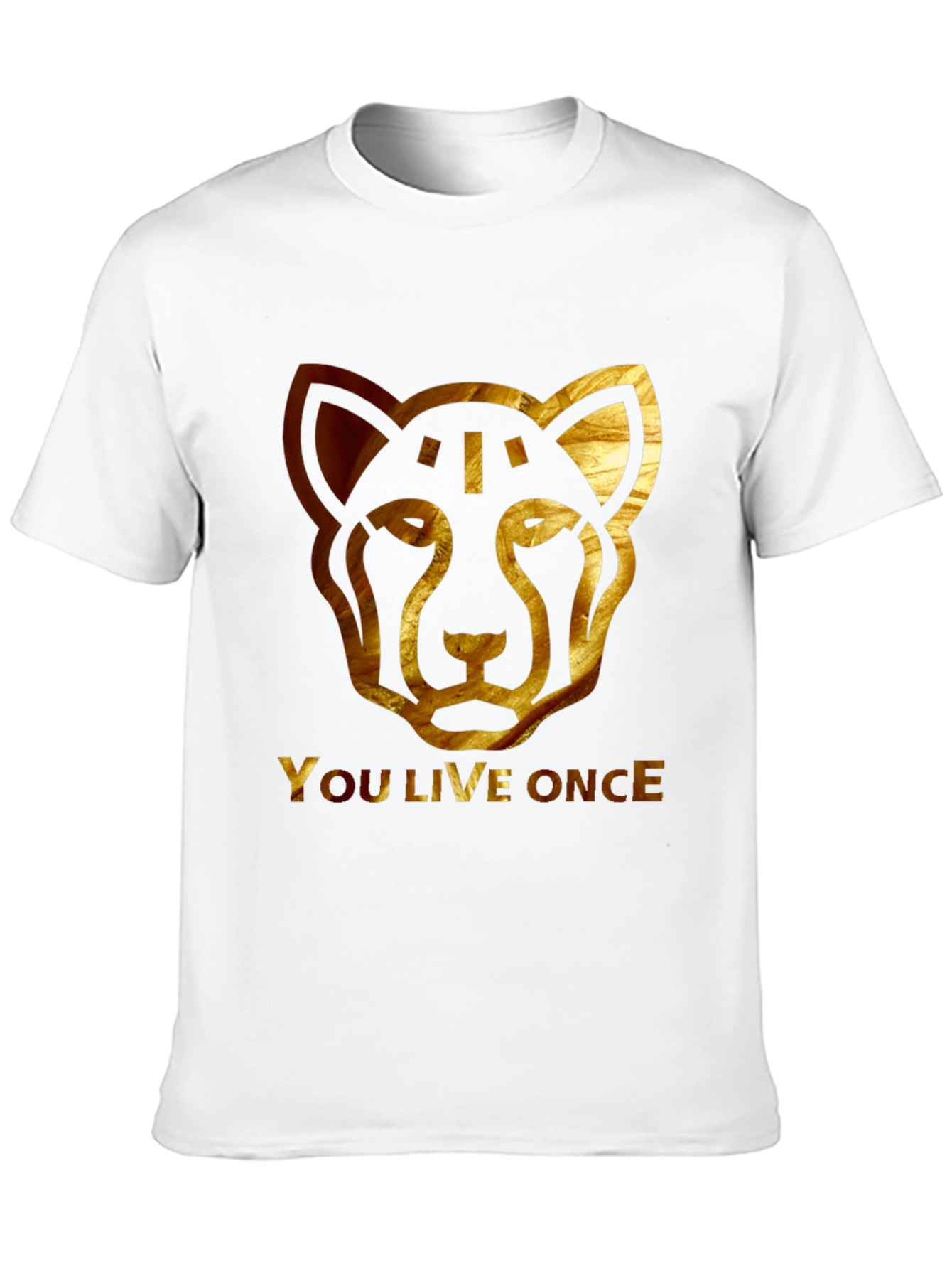 Black YOLO Cheetah Graphic Tee - Black Cotton T-Shirt view 10
