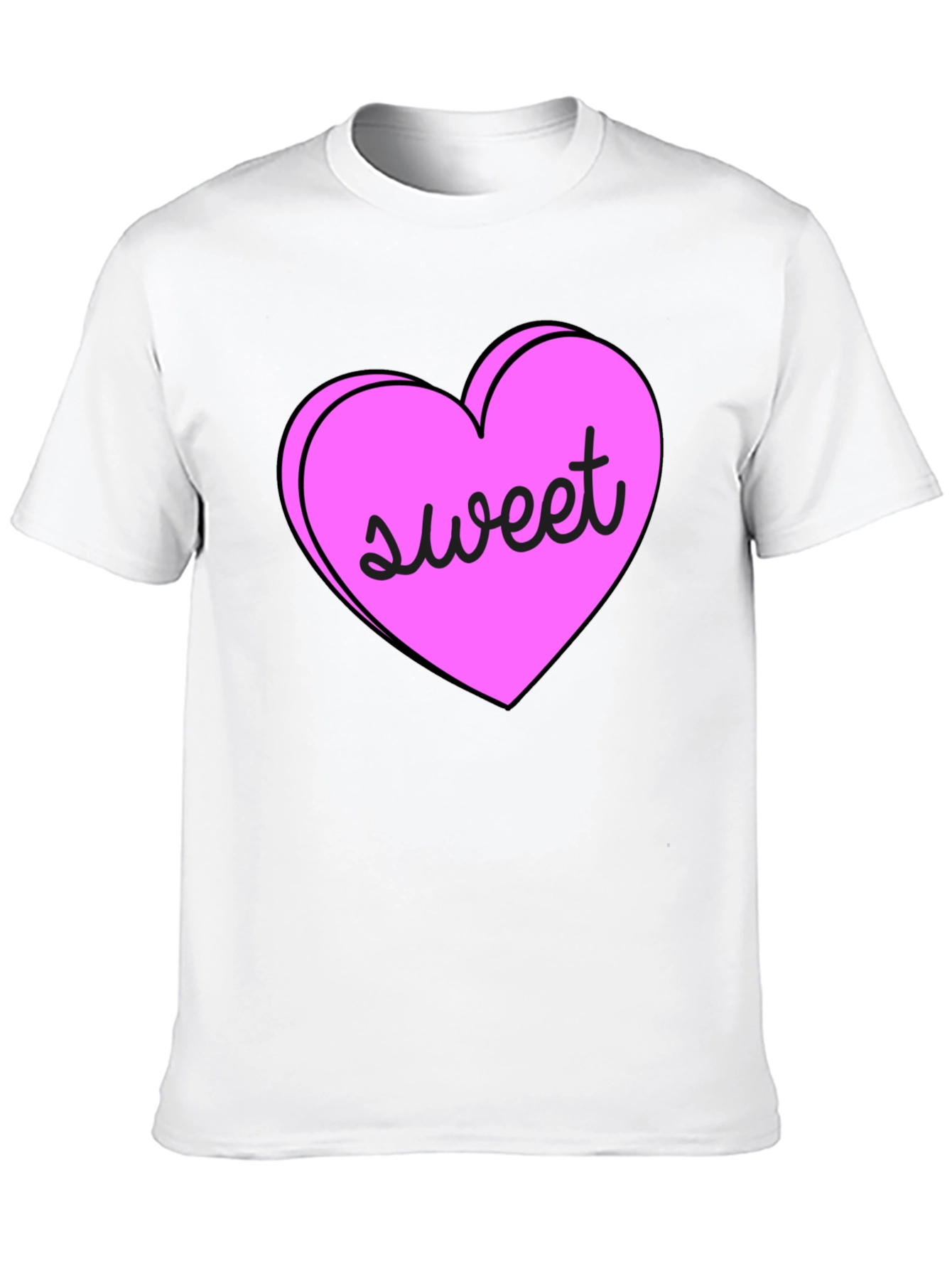 Black Sweet Heart Valentine's Day T-Shirt view 10
