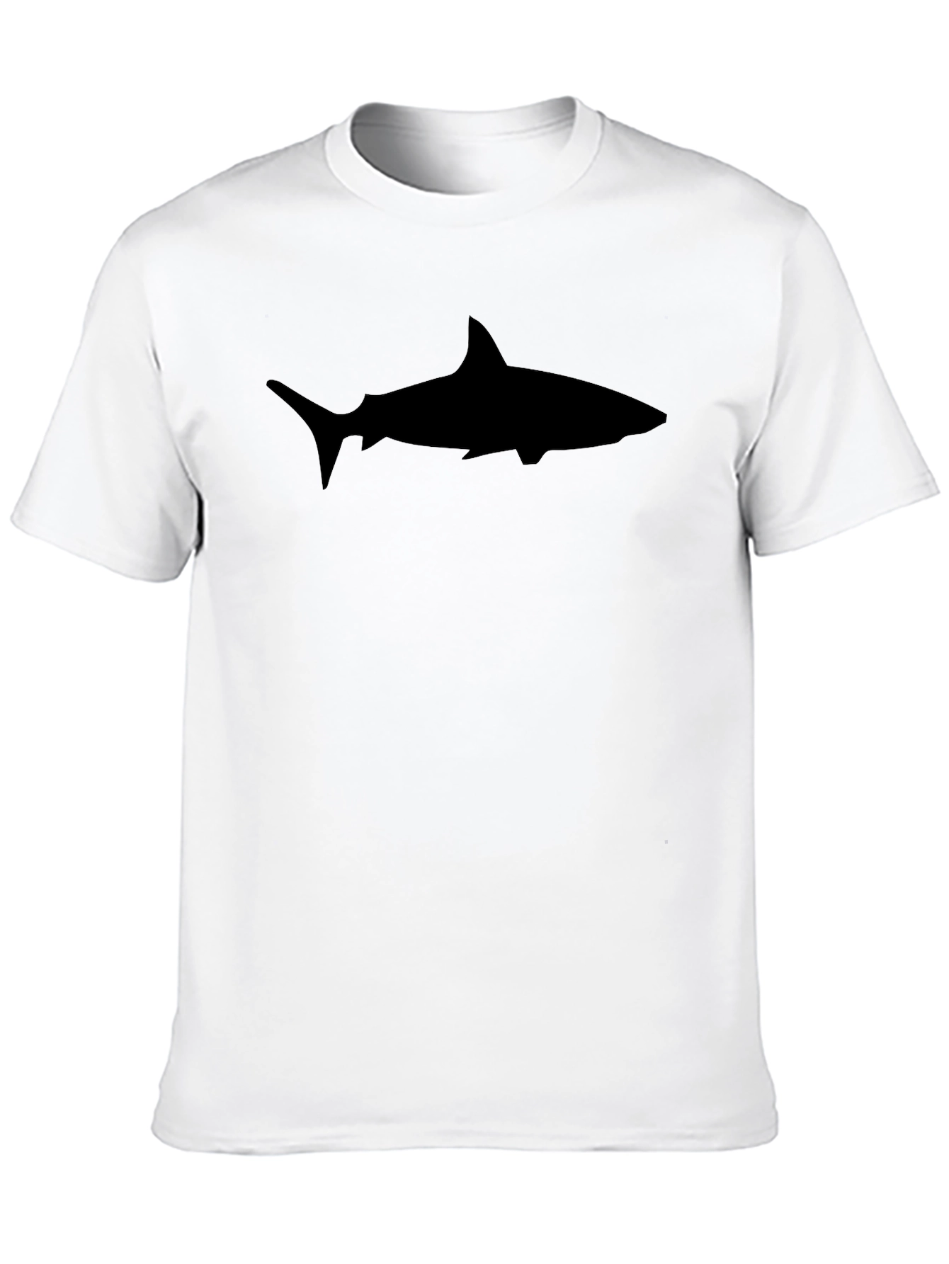 Black Shark Silhouette Black T-Shirt view 10