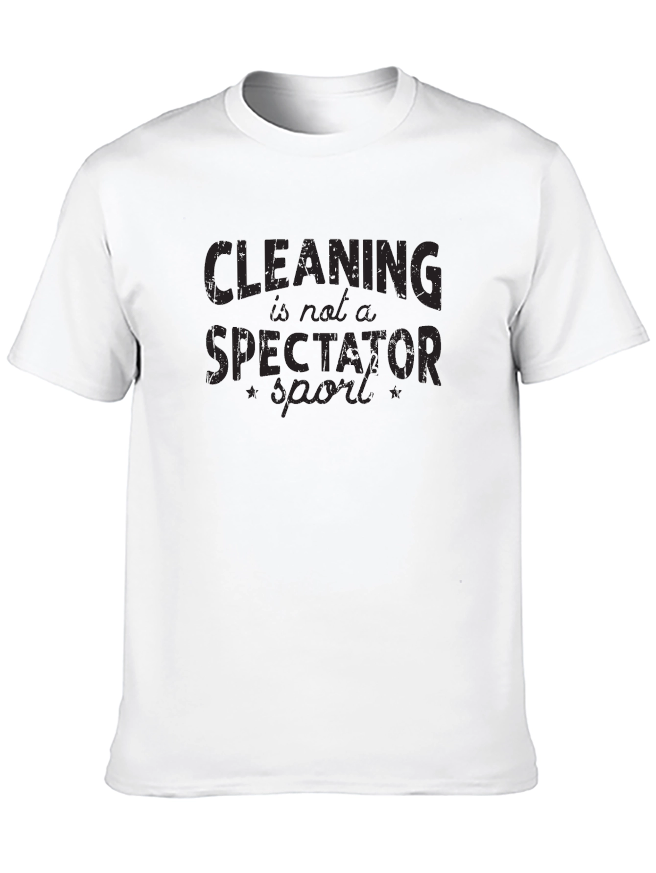 Black Funny Cleaning T-Shirt - Not a Spectator Sport view 10